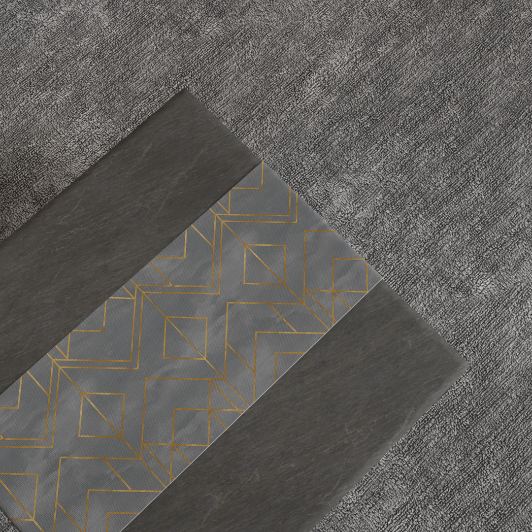 Tapis de passage gris doré