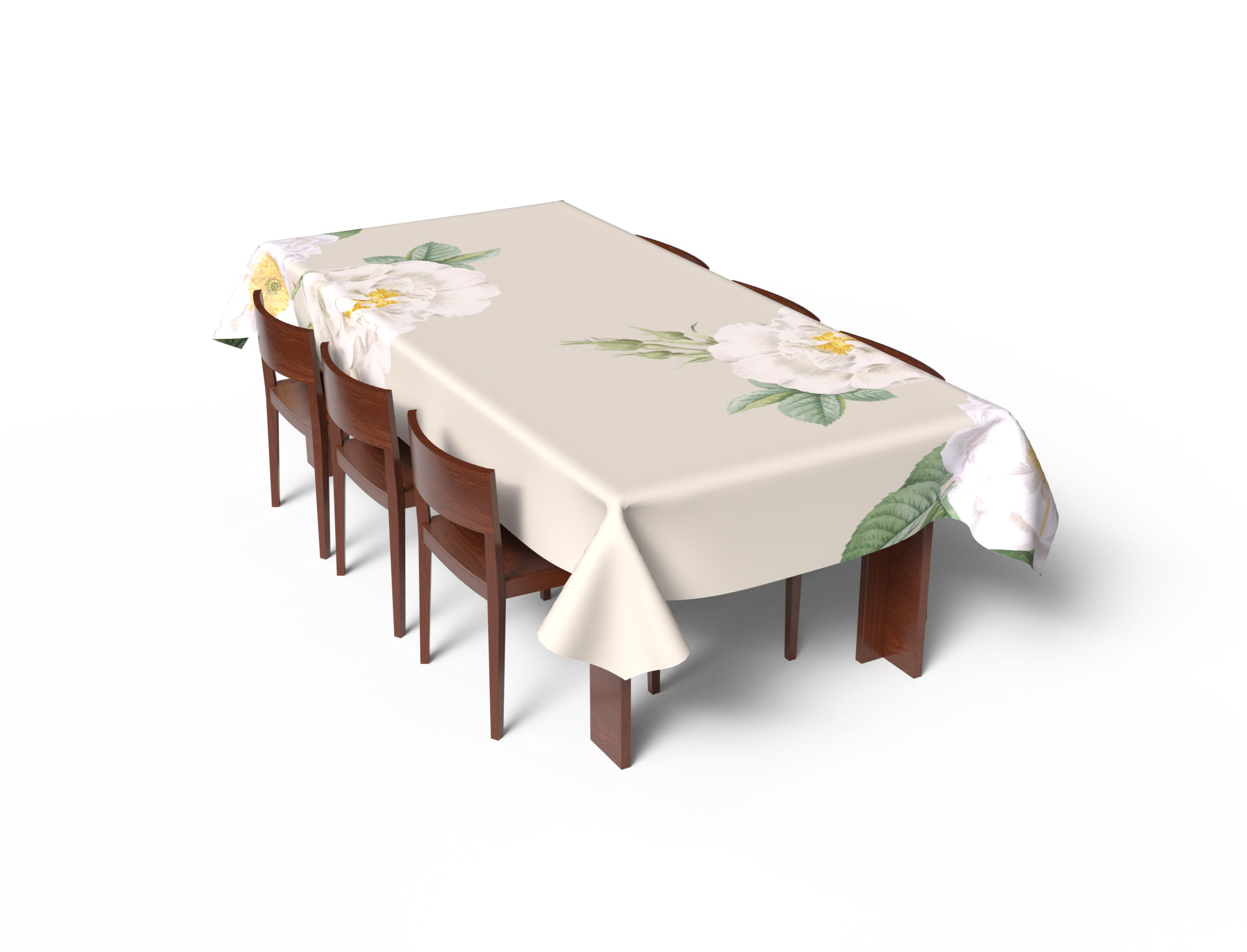 White Rose Tablecloth