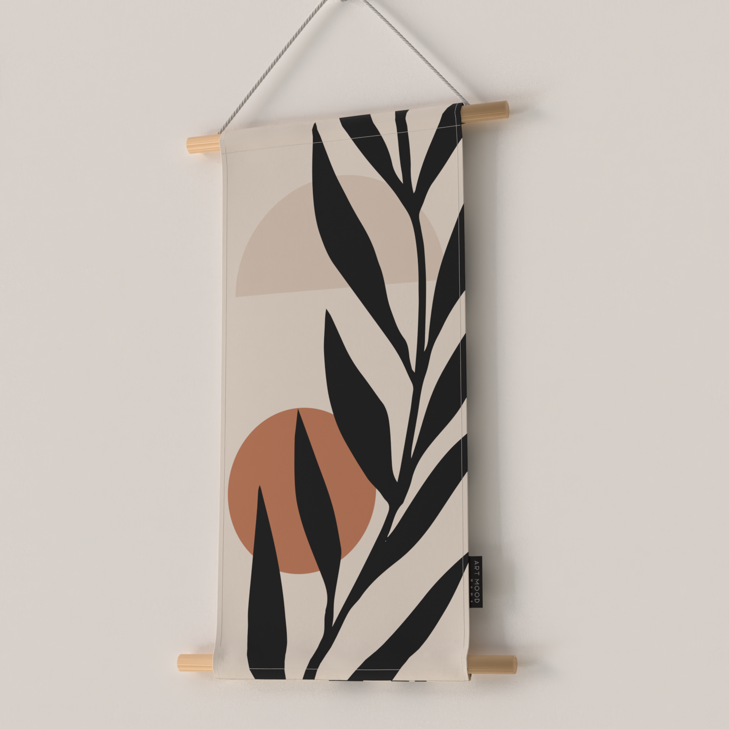 Ensemble d'affiches en tissu à feuilles noires