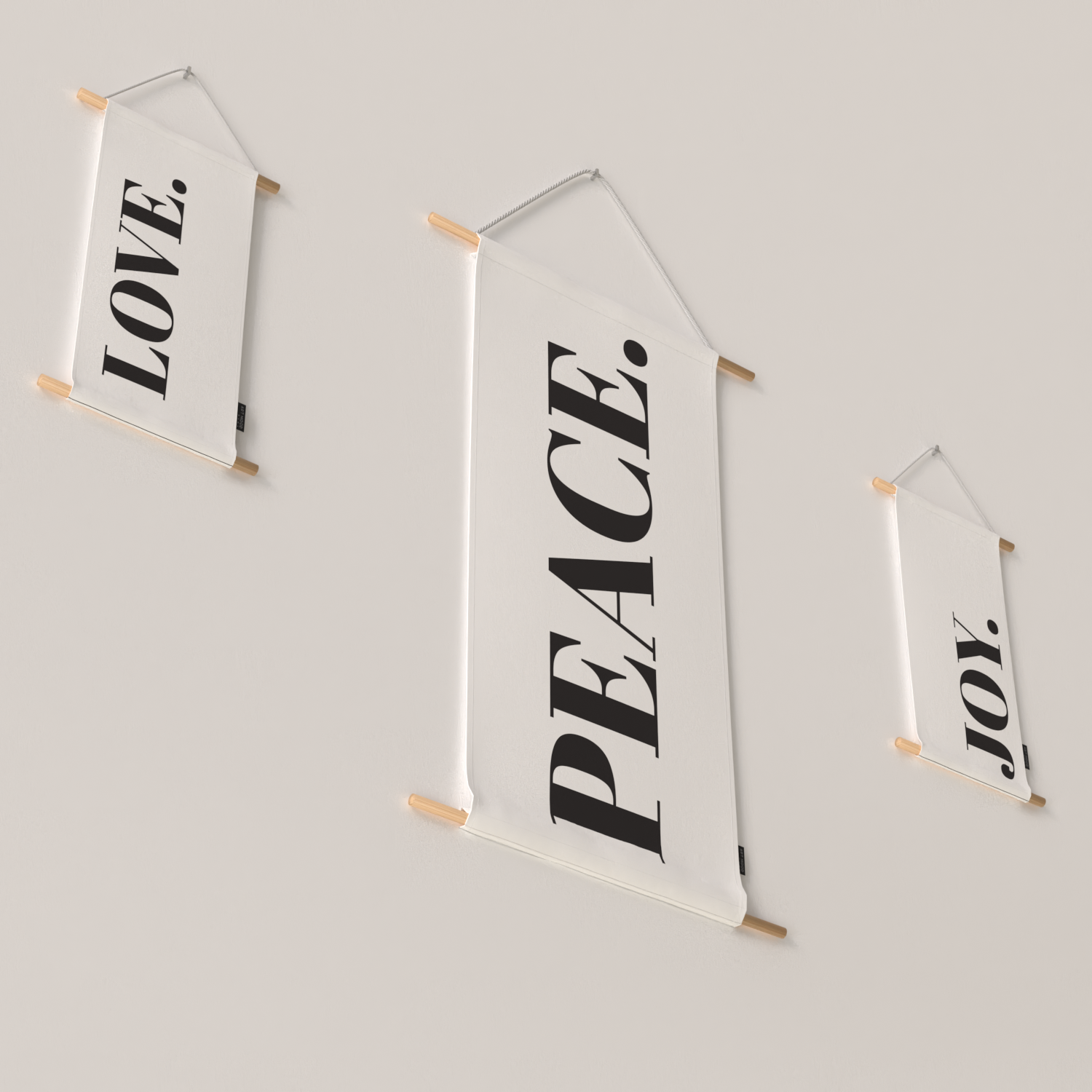 Ensemble d'affiches en tissu de paix