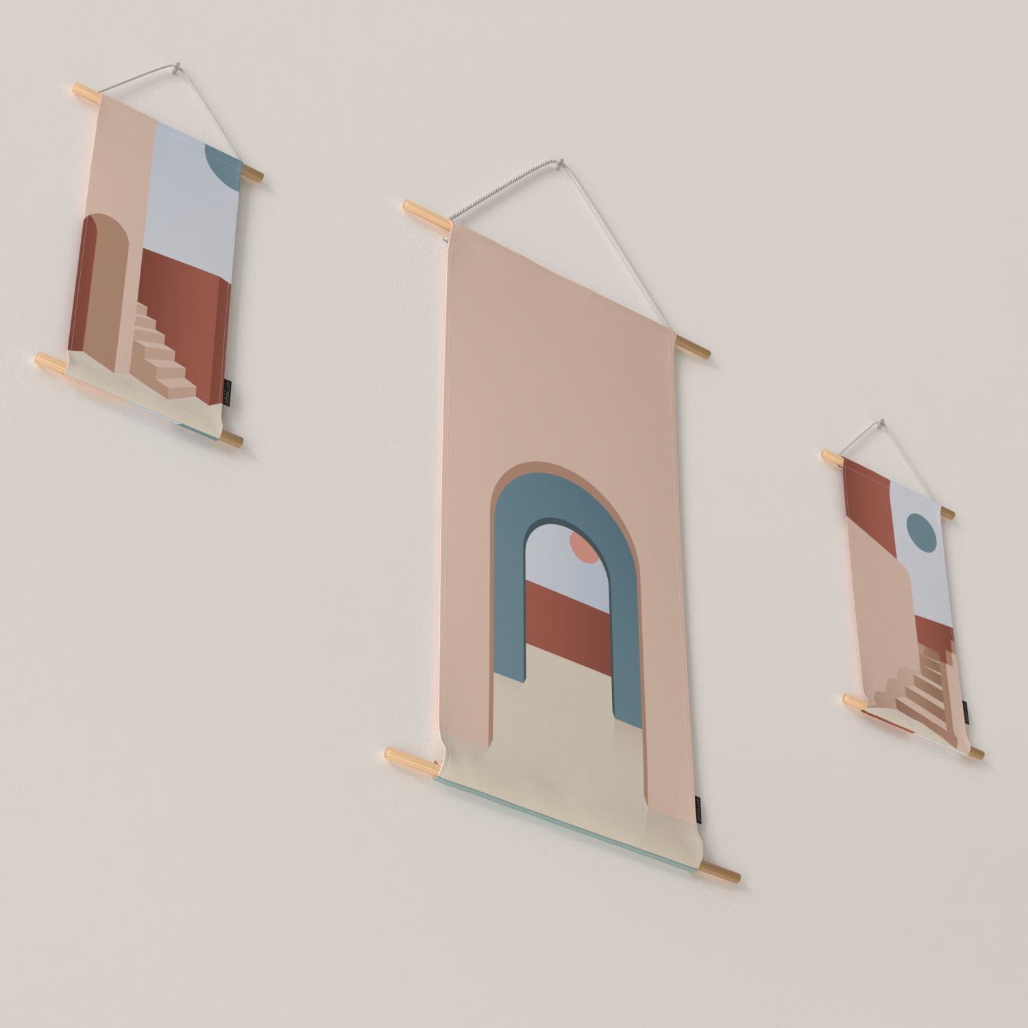 Ensemble d'affiches en tissu Siwa