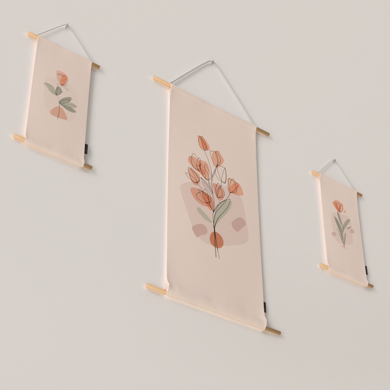 Floro Fabric Posters Set