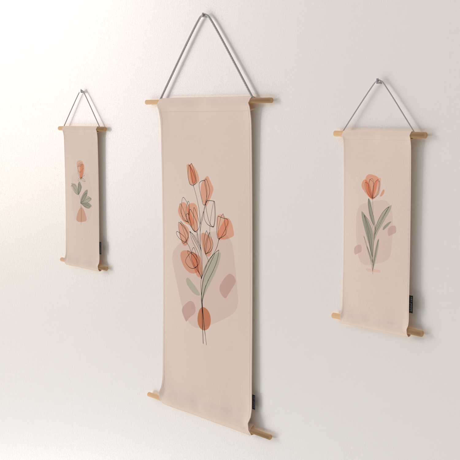 Floro Fabric Posters Set