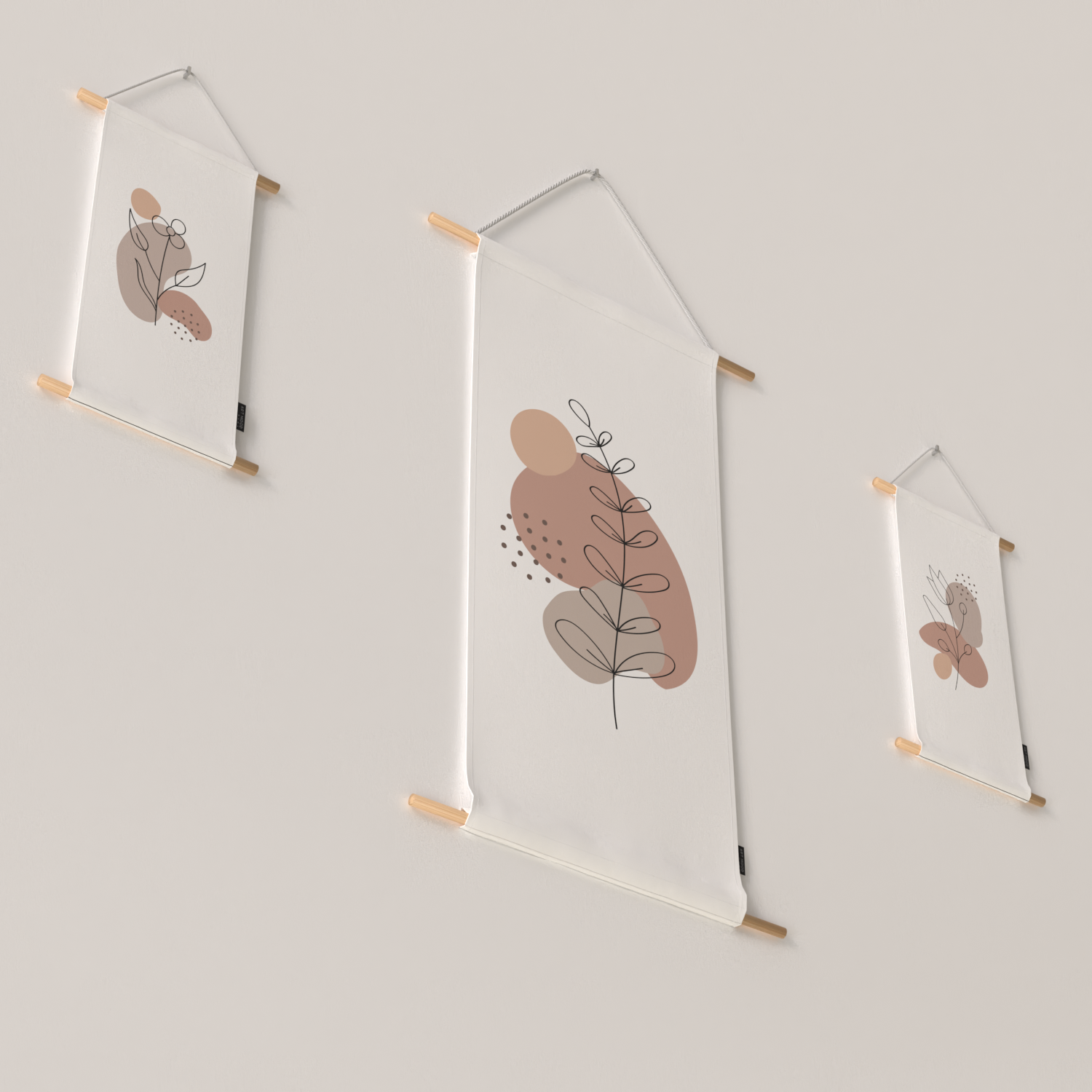 Ensemble d'affiches en tissu Rosa