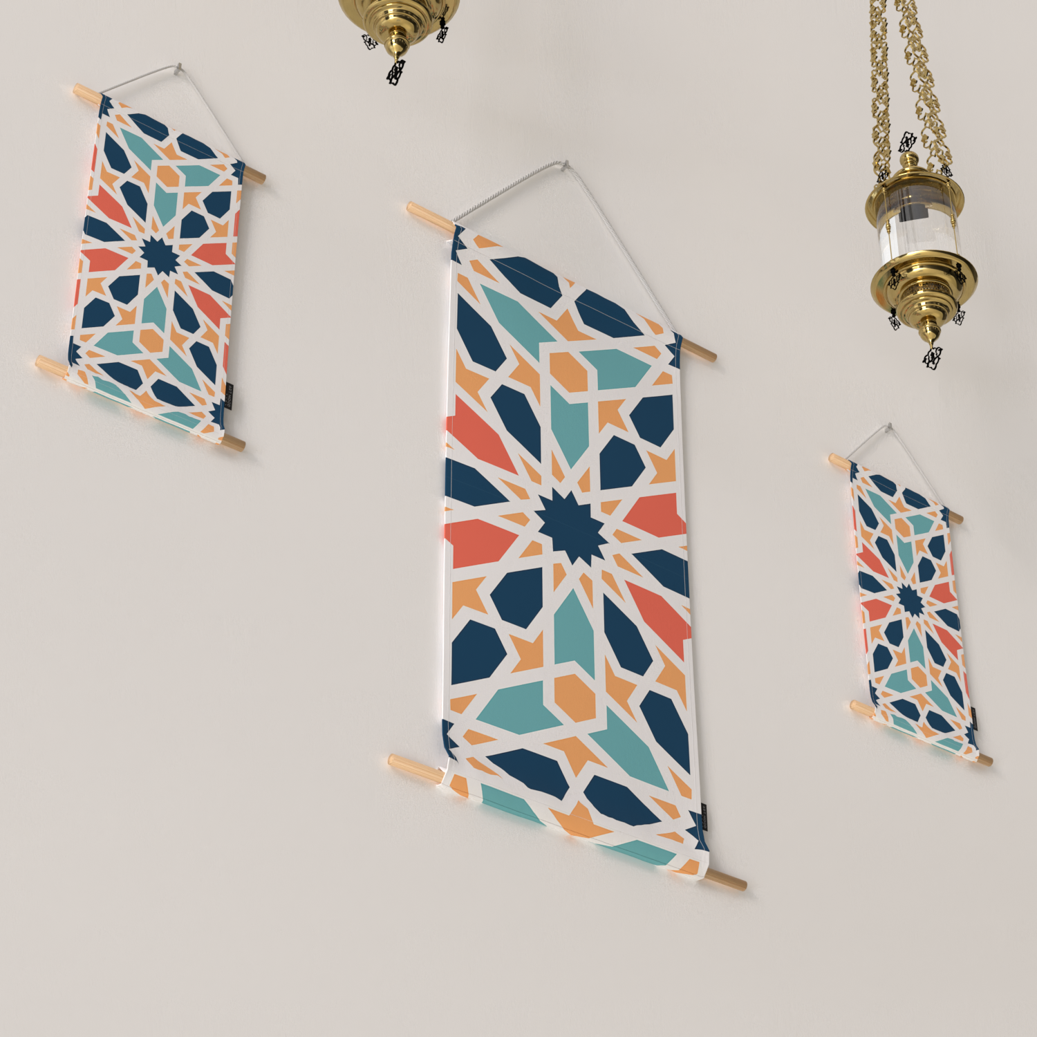 Ensemble d'affiches en tissu Arabesque