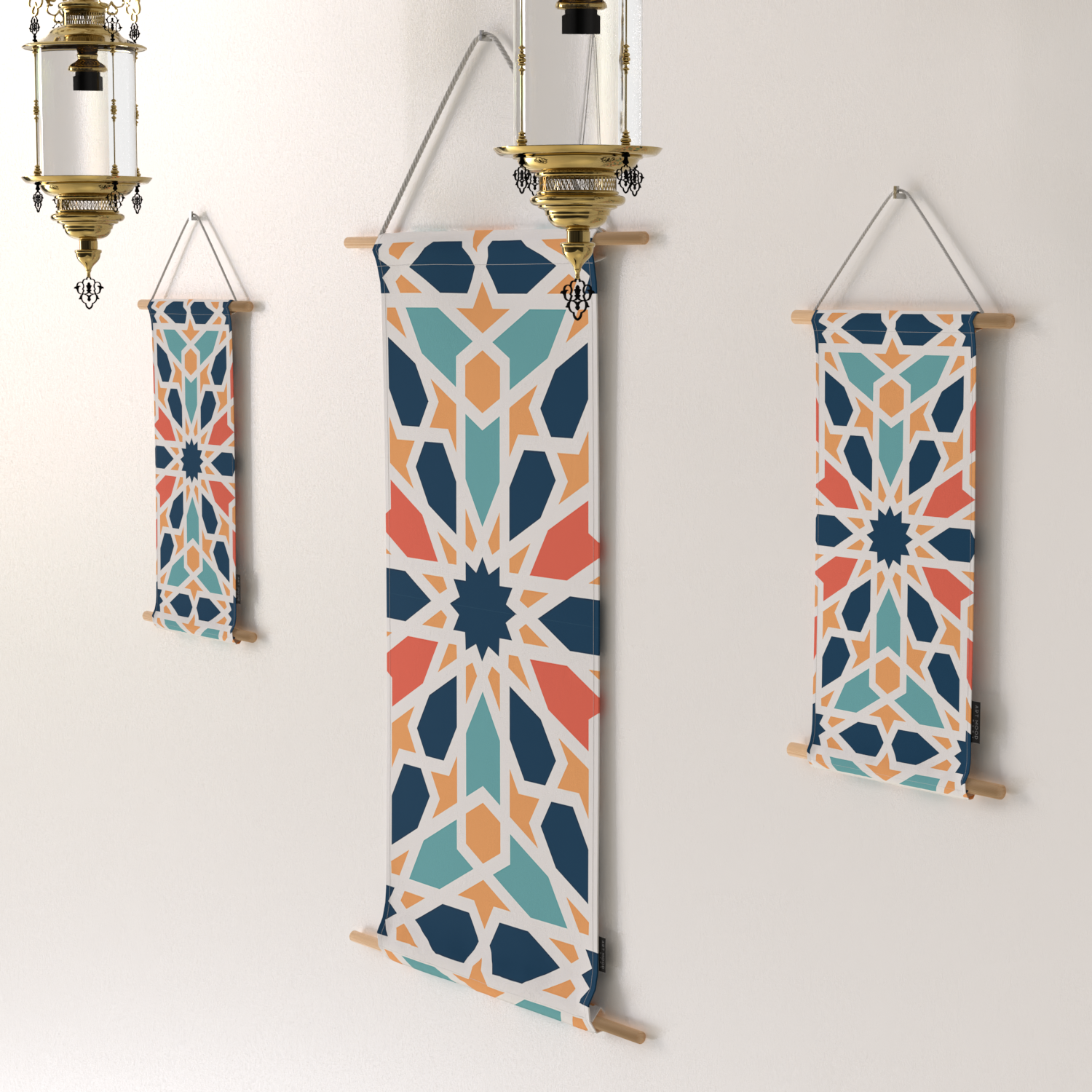 Ensemble d'affiches en tissu Arabesque