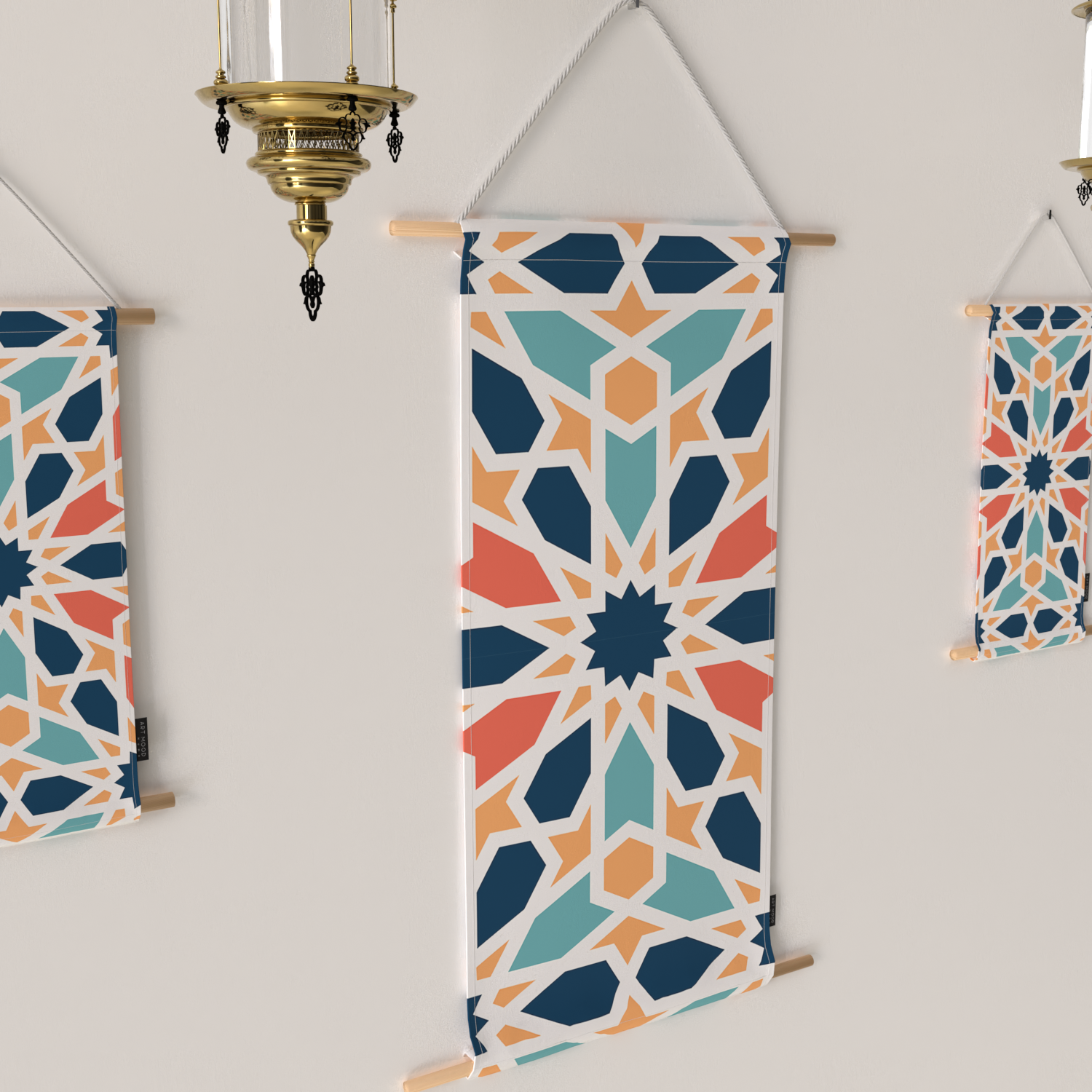 Ensemble d'affiches en tissu Arabesque
