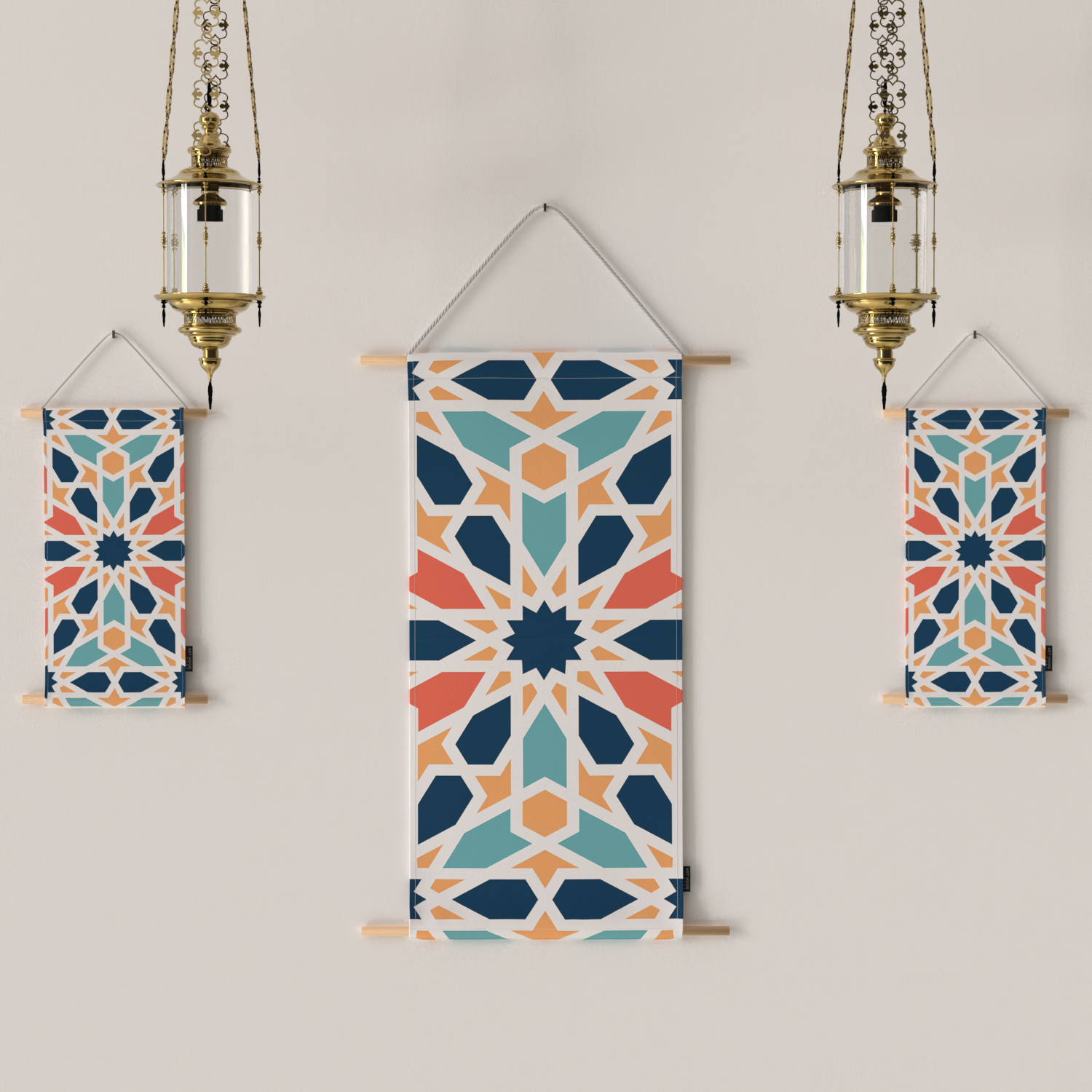 Ensemble d'affiches en tissu Arabesque