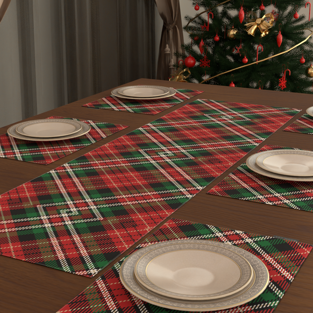Christmas 2 Placemats & Runner Set