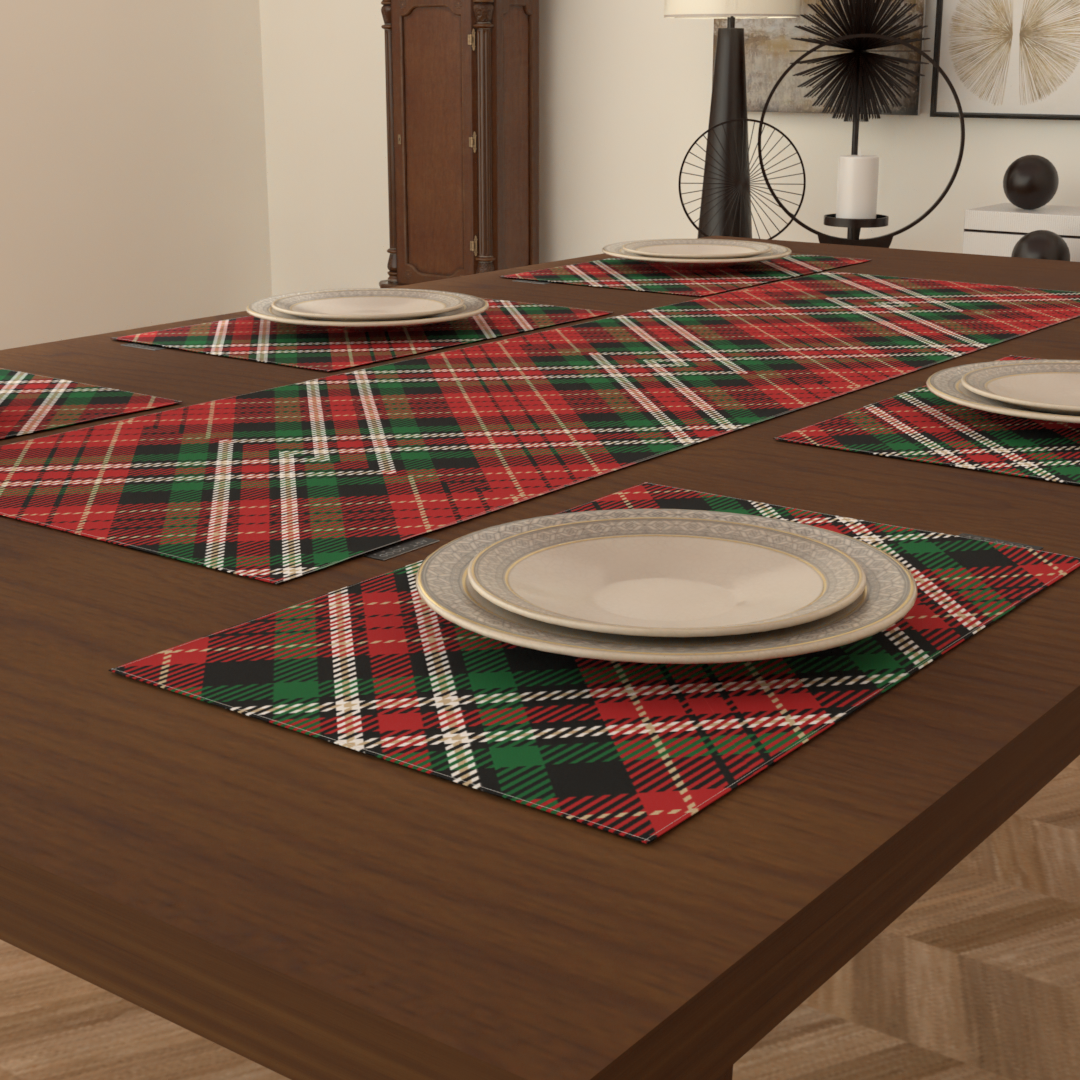 Christmas 2 Placemats & Runner Set