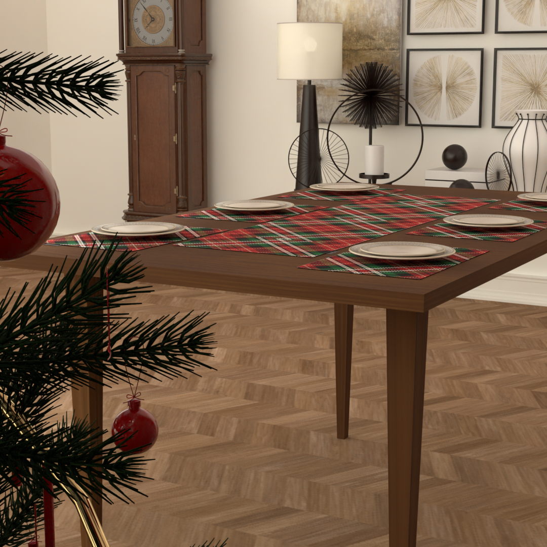 Christmas 2 Placemats & Runner Set