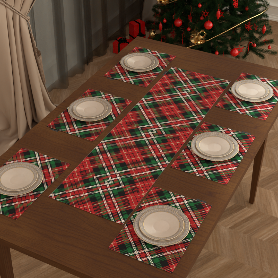 Christmas 2 Placemats & Runner Set