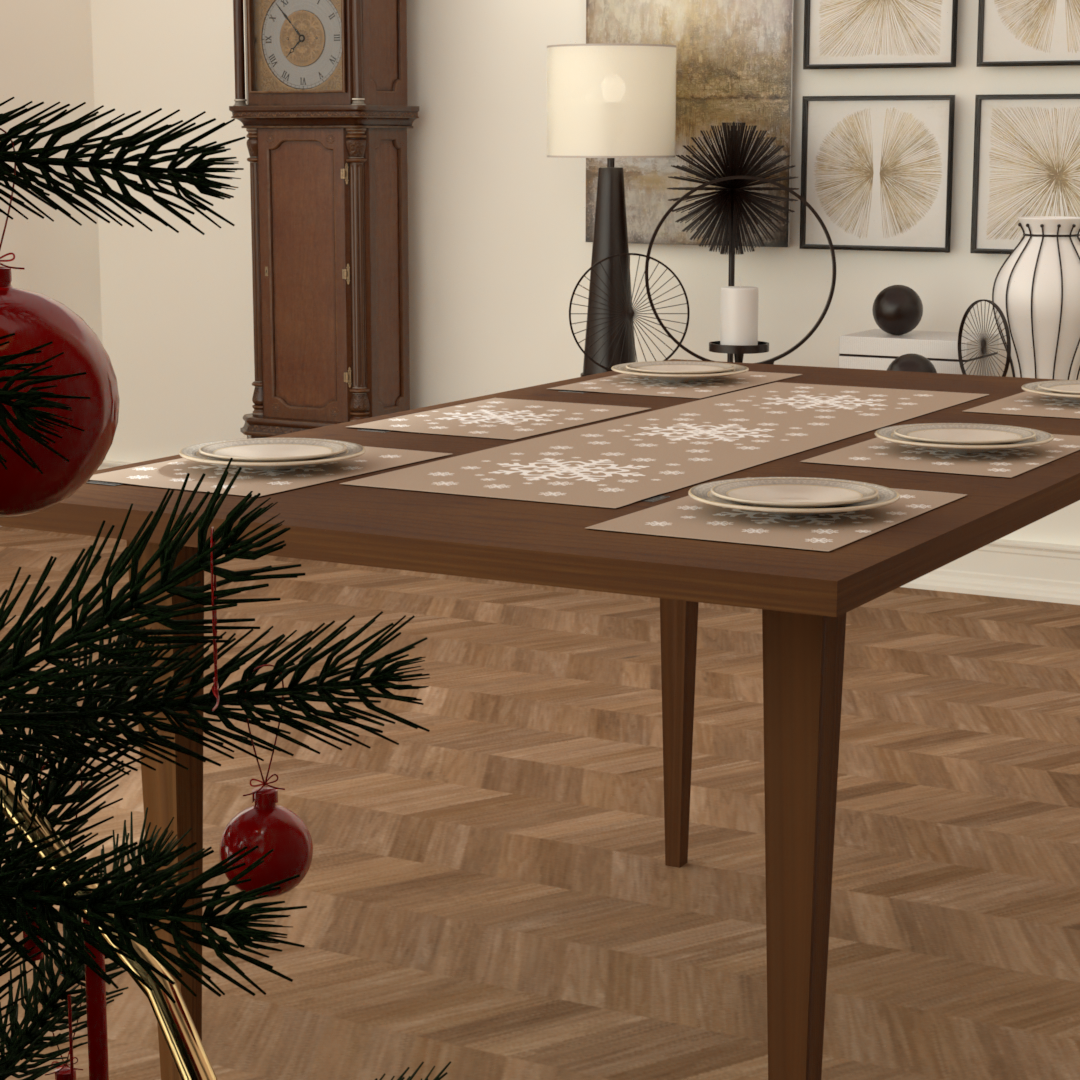 Christmas 4 Placemats & Runner Set