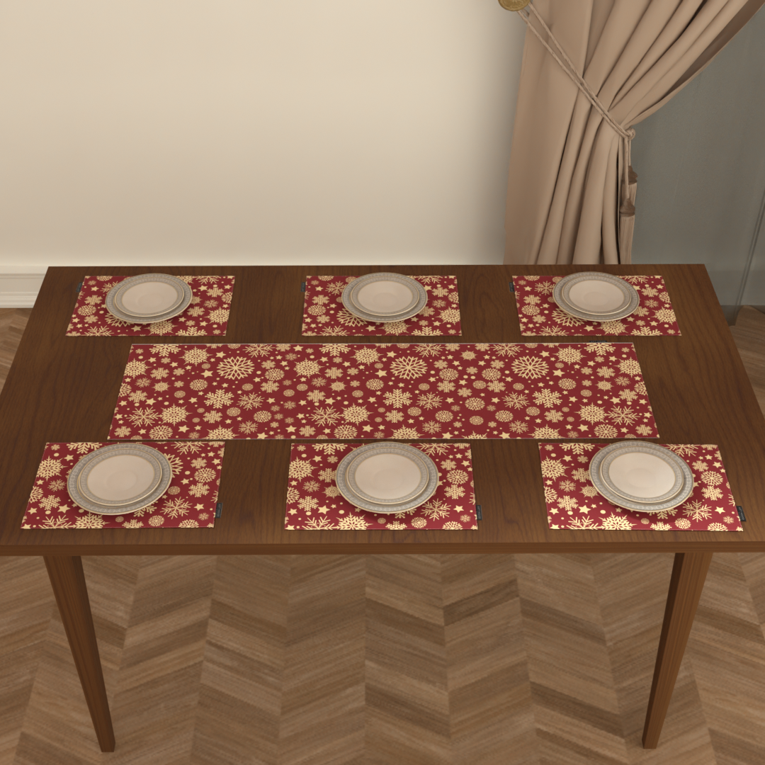Christmas 5 Placemats & Runner Set