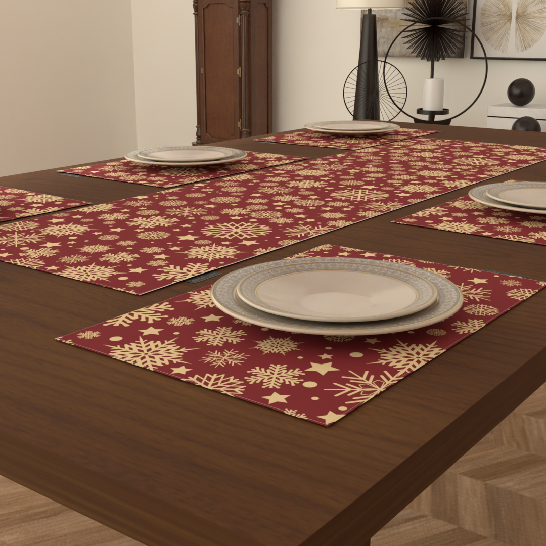 Christmas 5 Placemats & Runner Set