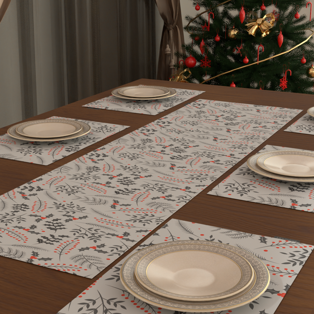 Christmas 8 Placemats & Runner Set
