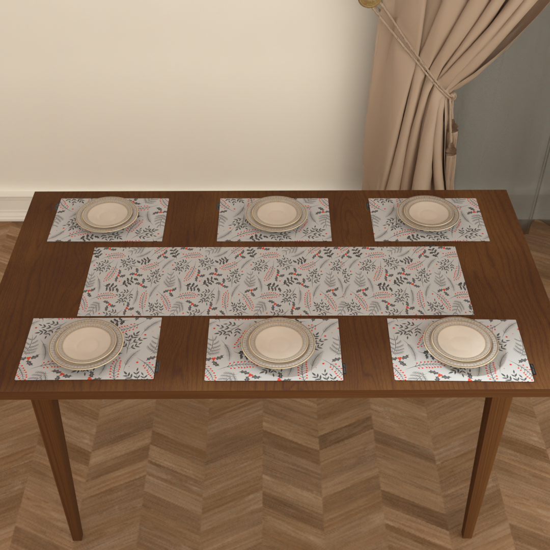 Christmas 8 Placemats & Runner Set