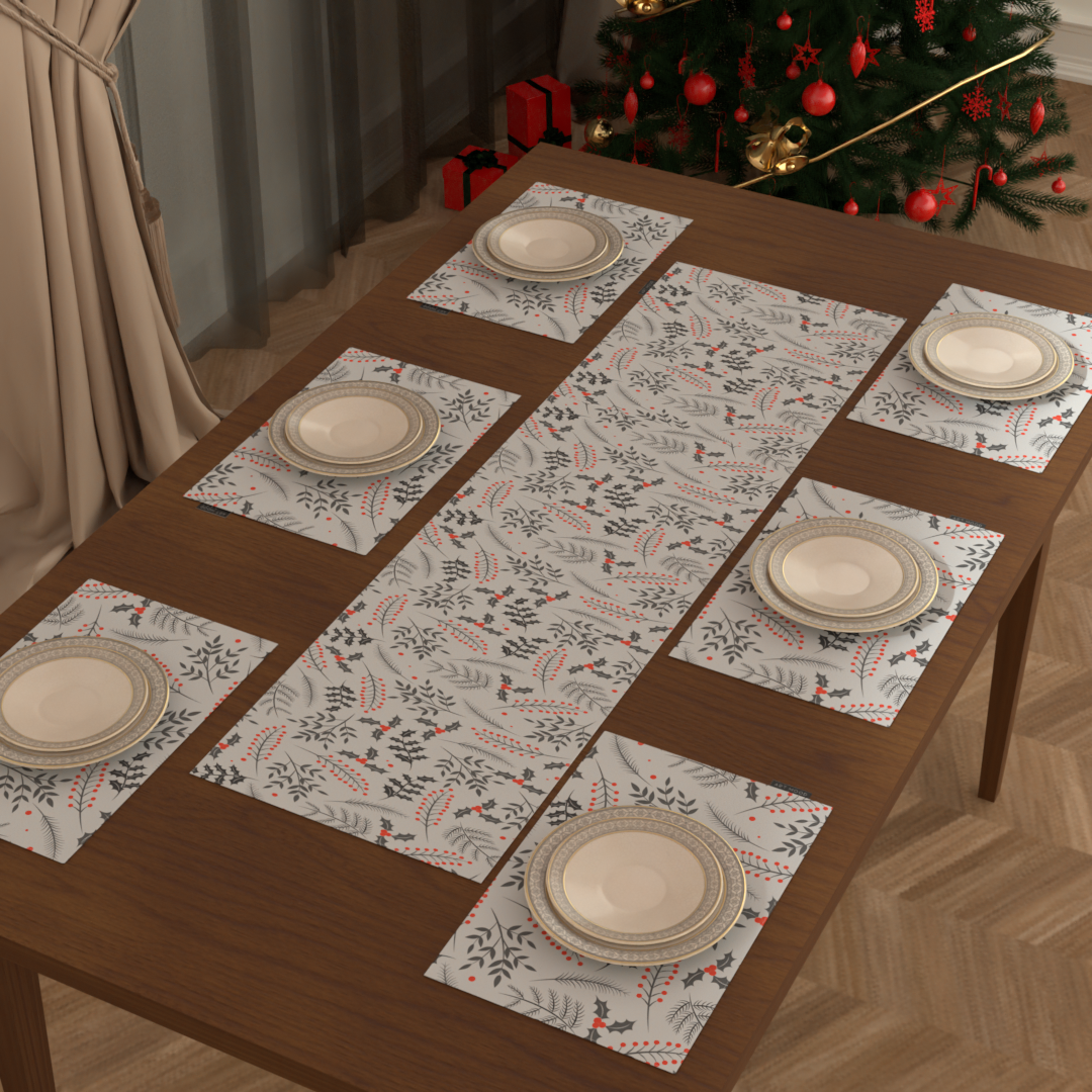 Christmas 8 Placemats & Runner Set