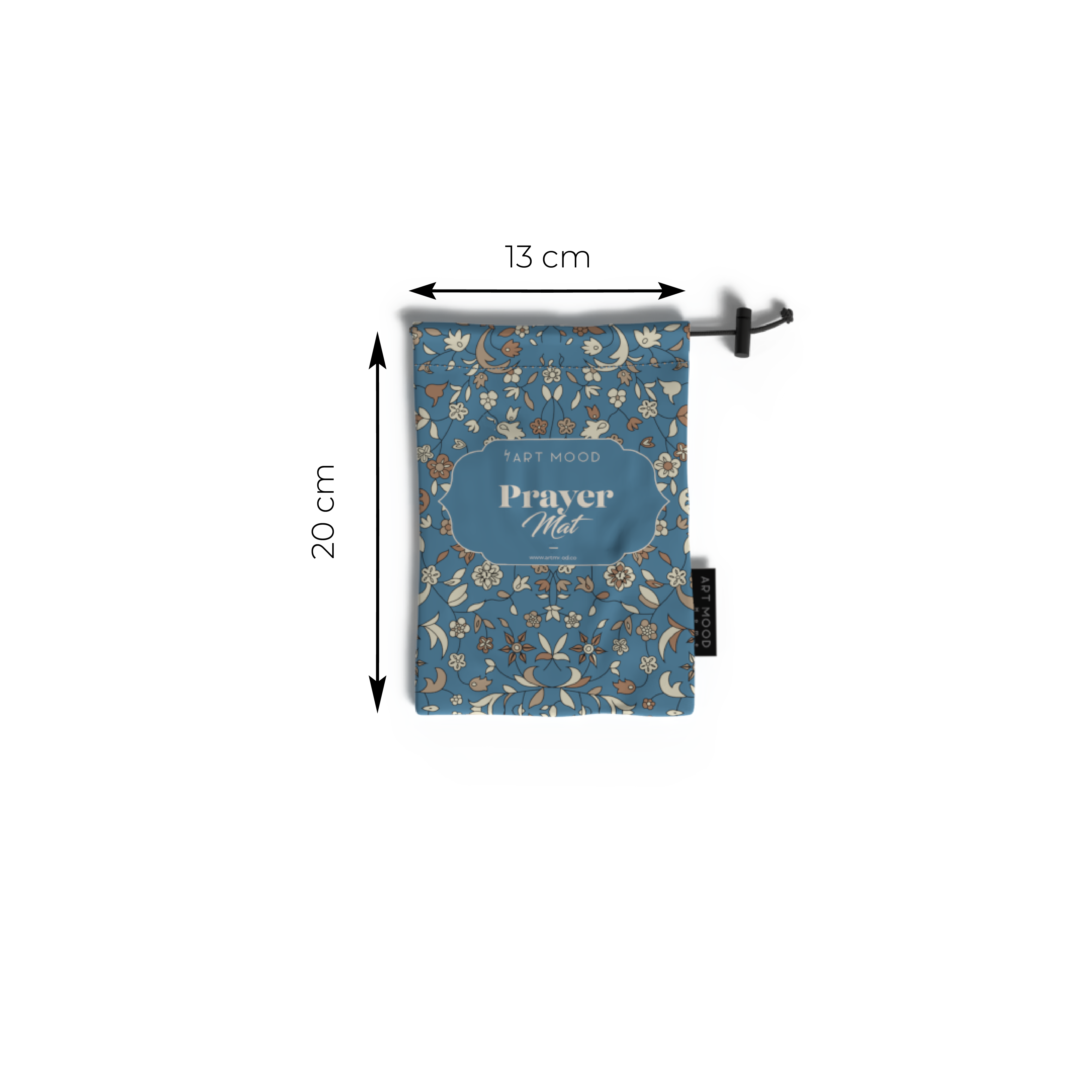 Prayer Mat AL-Rawda Blue - Waterproof Pocket Size