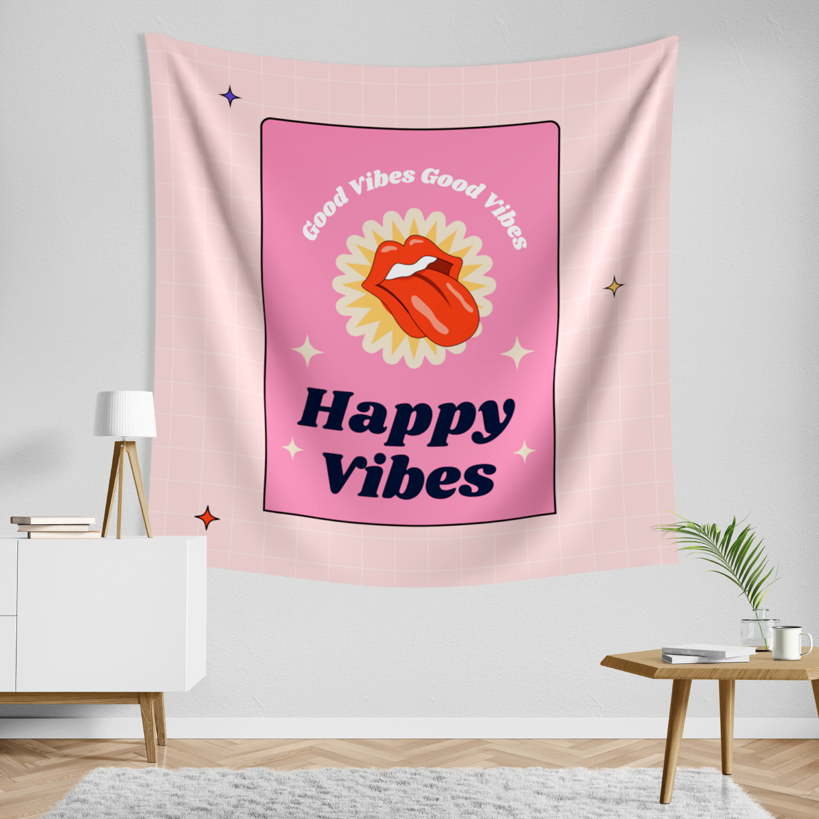 Happy Vibes Tapestry
