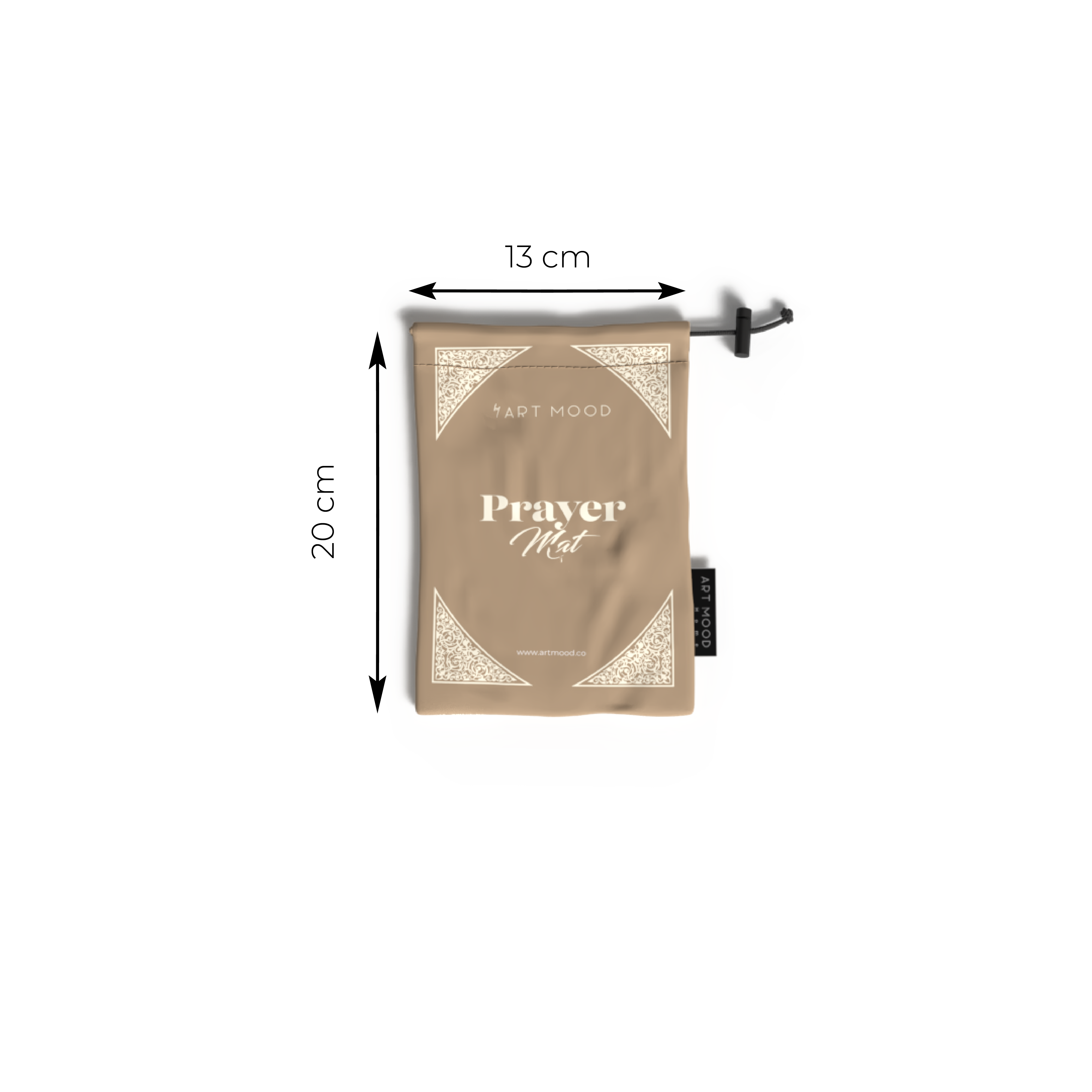 Prayer Mat AL-Qubba Beige - Waterproof Pocket Size