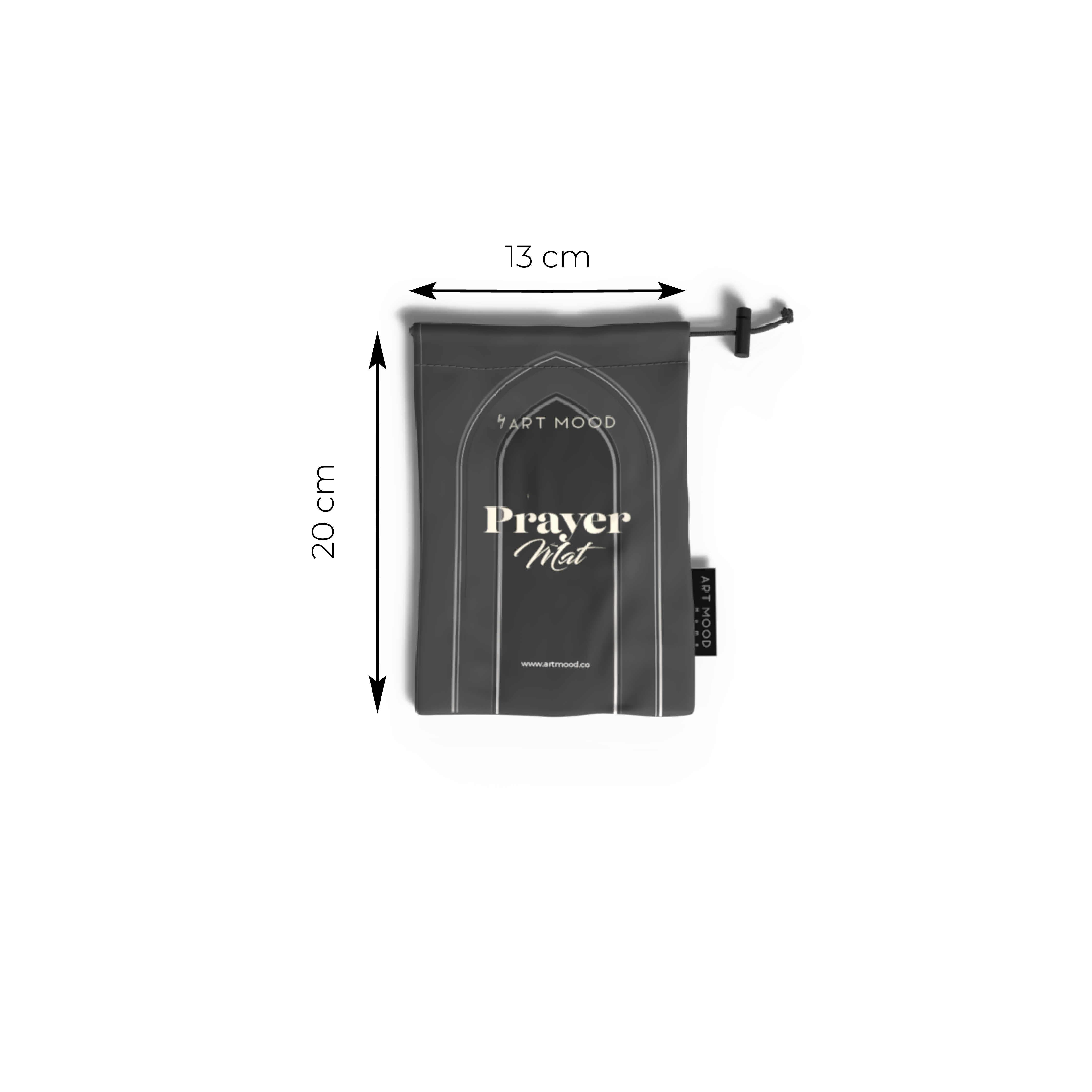 Prayer Mat AL-Taqwa Grey - Waterproof Pocket Size