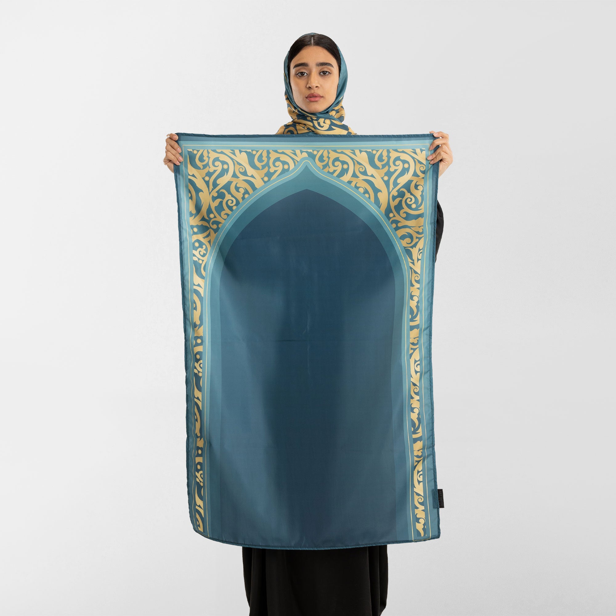 Prayer Wear - Isdal AL-HEDAYA TEAL & GOLD