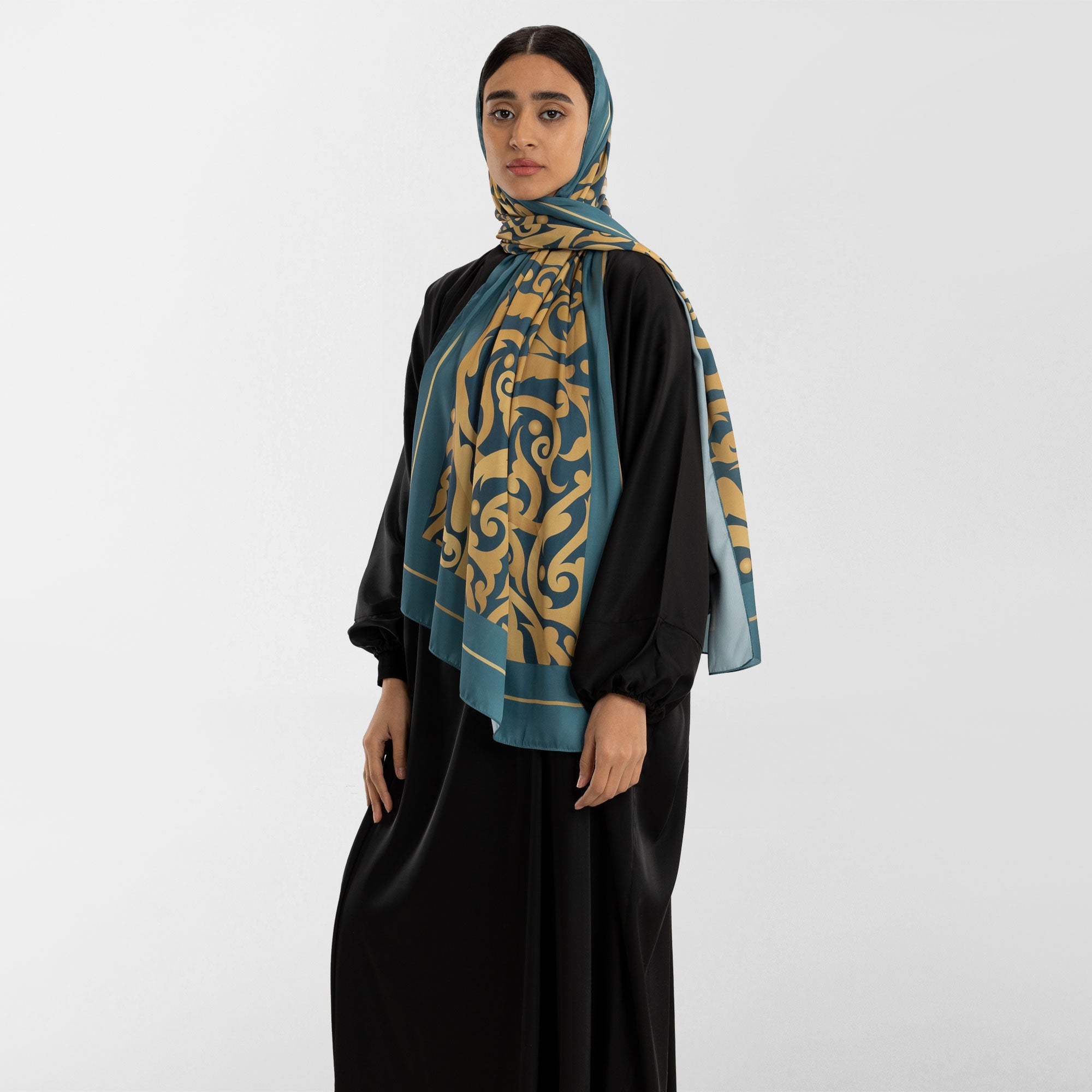 Prayer Wear - Isdal AL-HEDAYA TEAL & GOLD