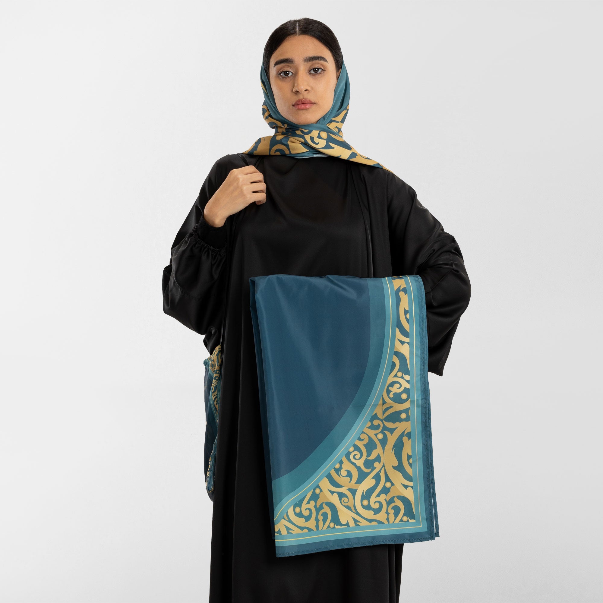 Prayer Wear - Isdal AL-HEDAYA TEAL & GOLD