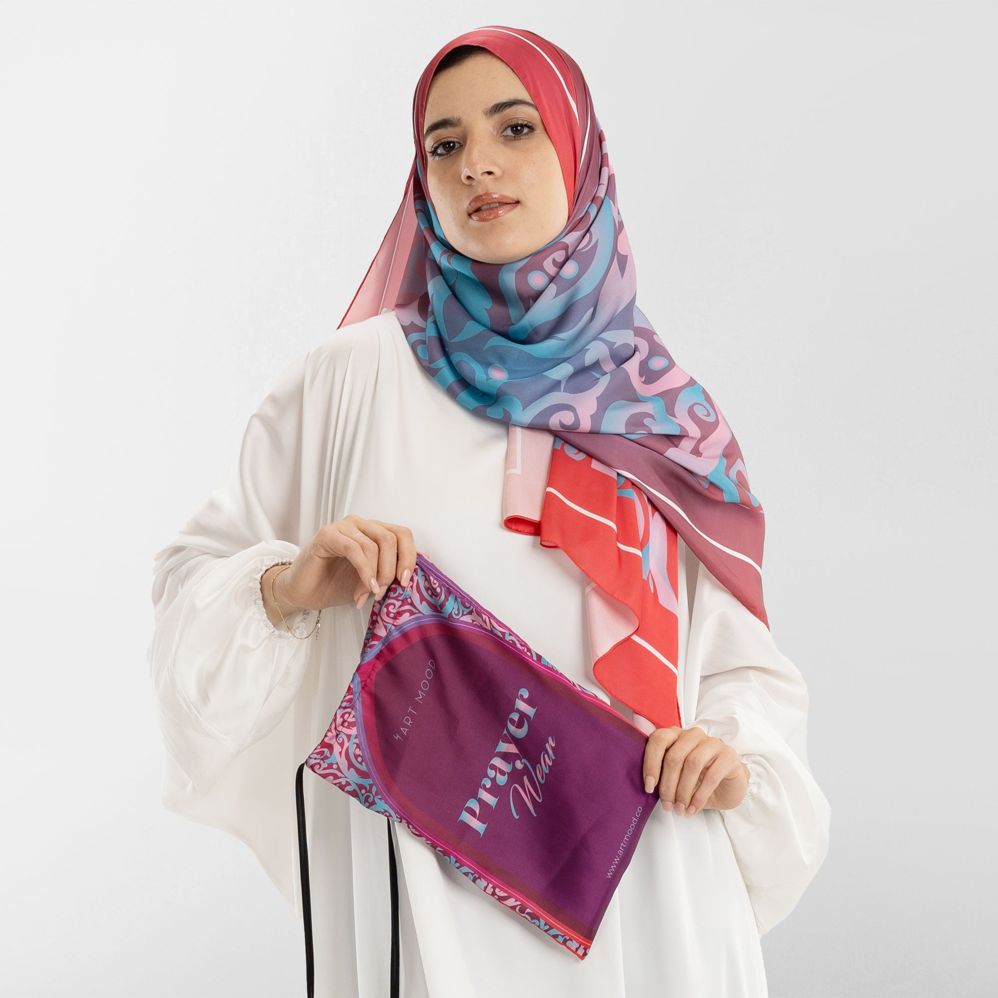 Prayer Wear - Isdal AL-HEDAYA FUCHSIA & TURQUOISE