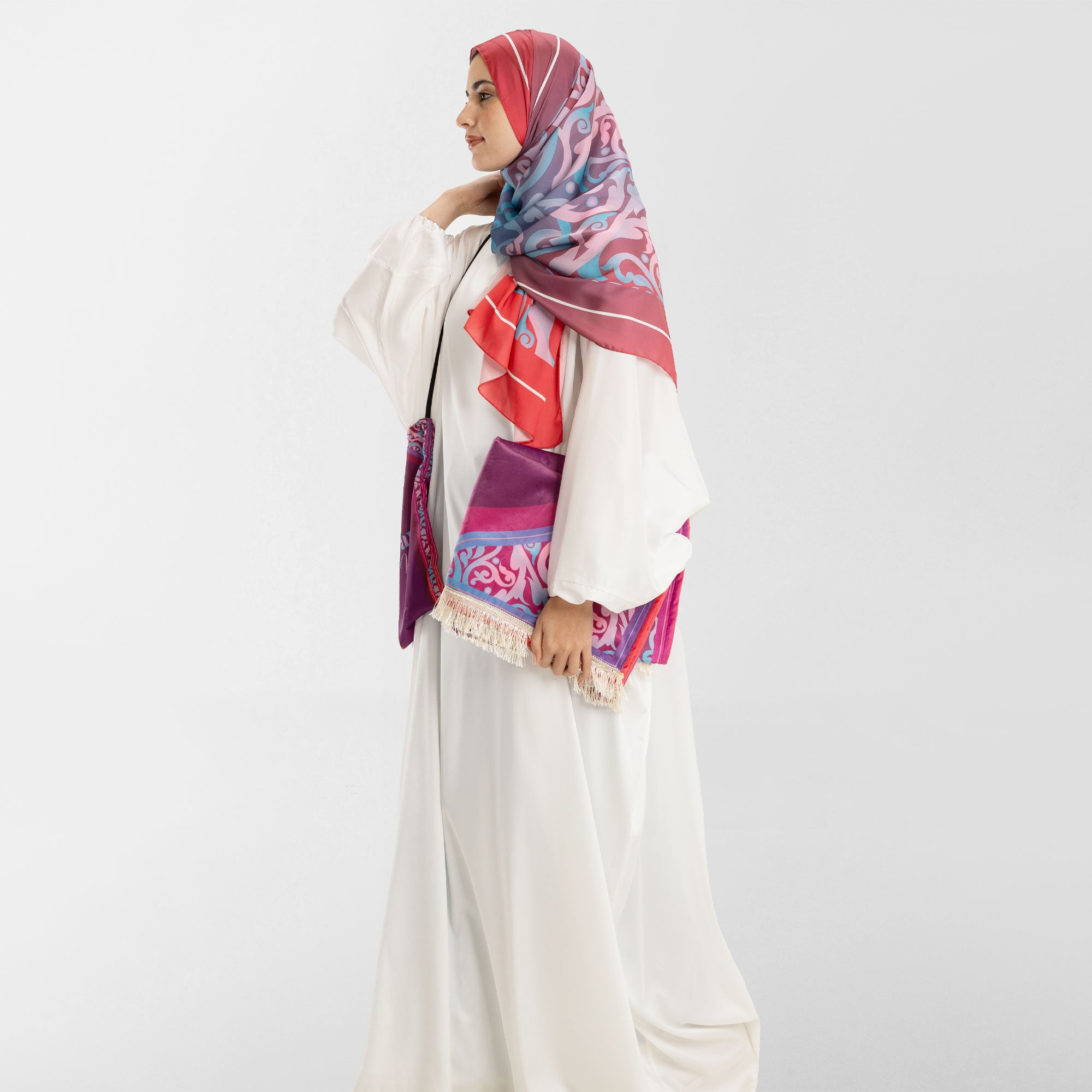 Prayer Wear - Isdal AL-HEDAYA FUCHSIA & TURQUOISE