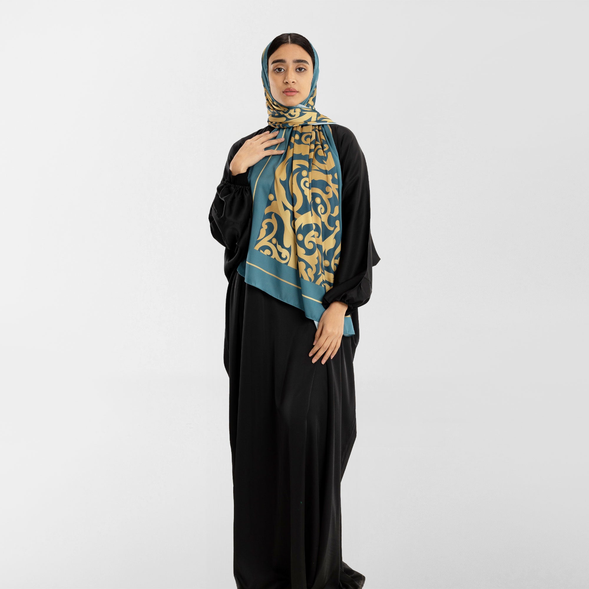 Prayer Wear - Isdal AL-HEDAYA TEAL & GOLD