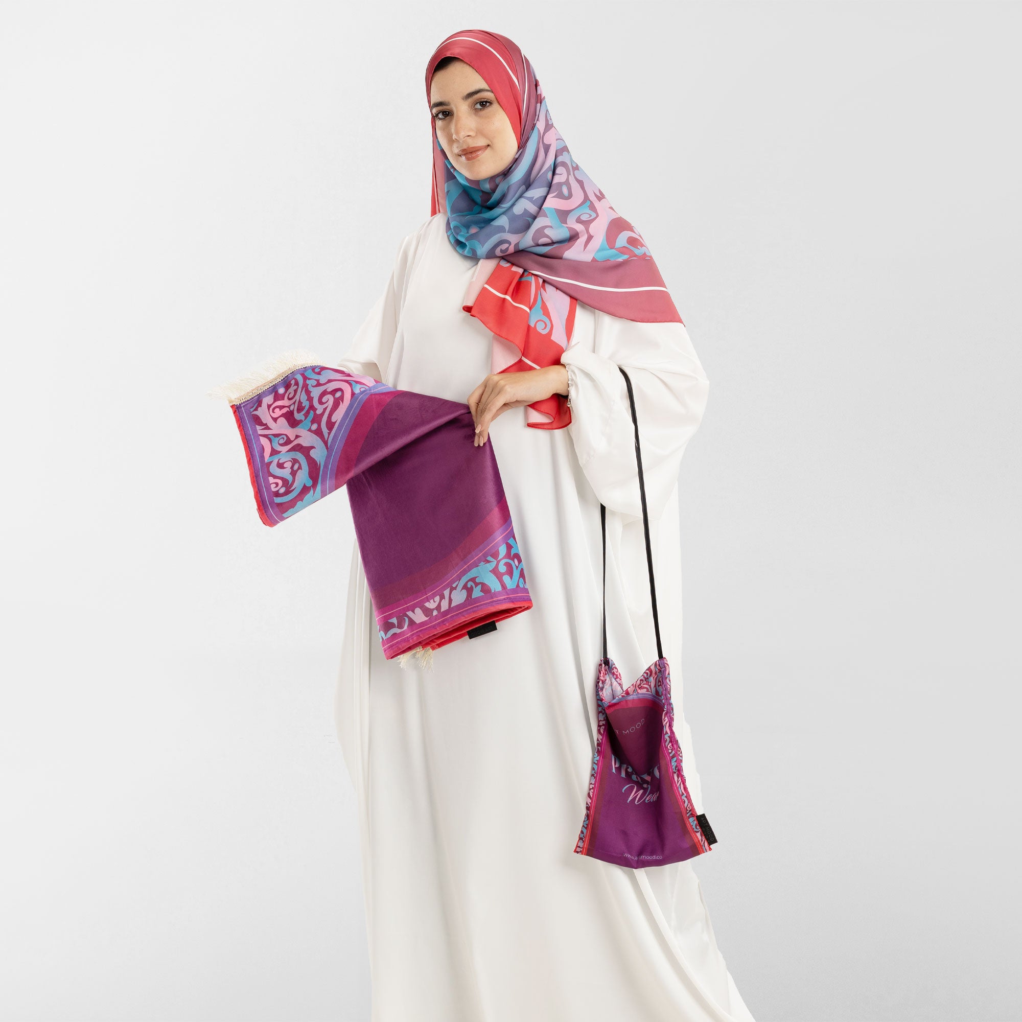 Prayer Wear - Isdal AL-HEDAYA FUCHSIA & TURQUOISE