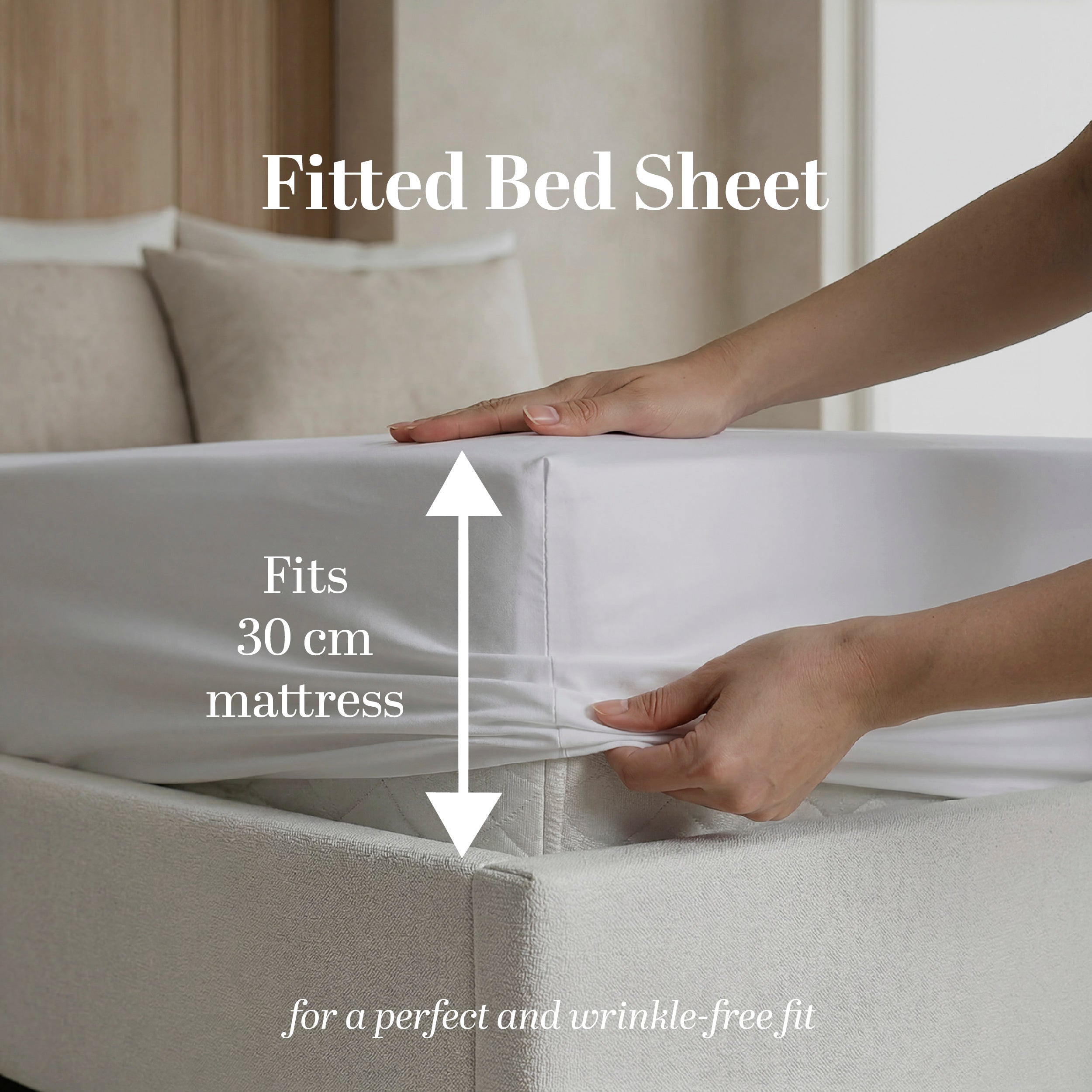 HOTEL BED SHEETS & PILLOW CASE SET - ESSENTIAL SETS - 100% COTTON LUXURY SATEEN - 400 TC