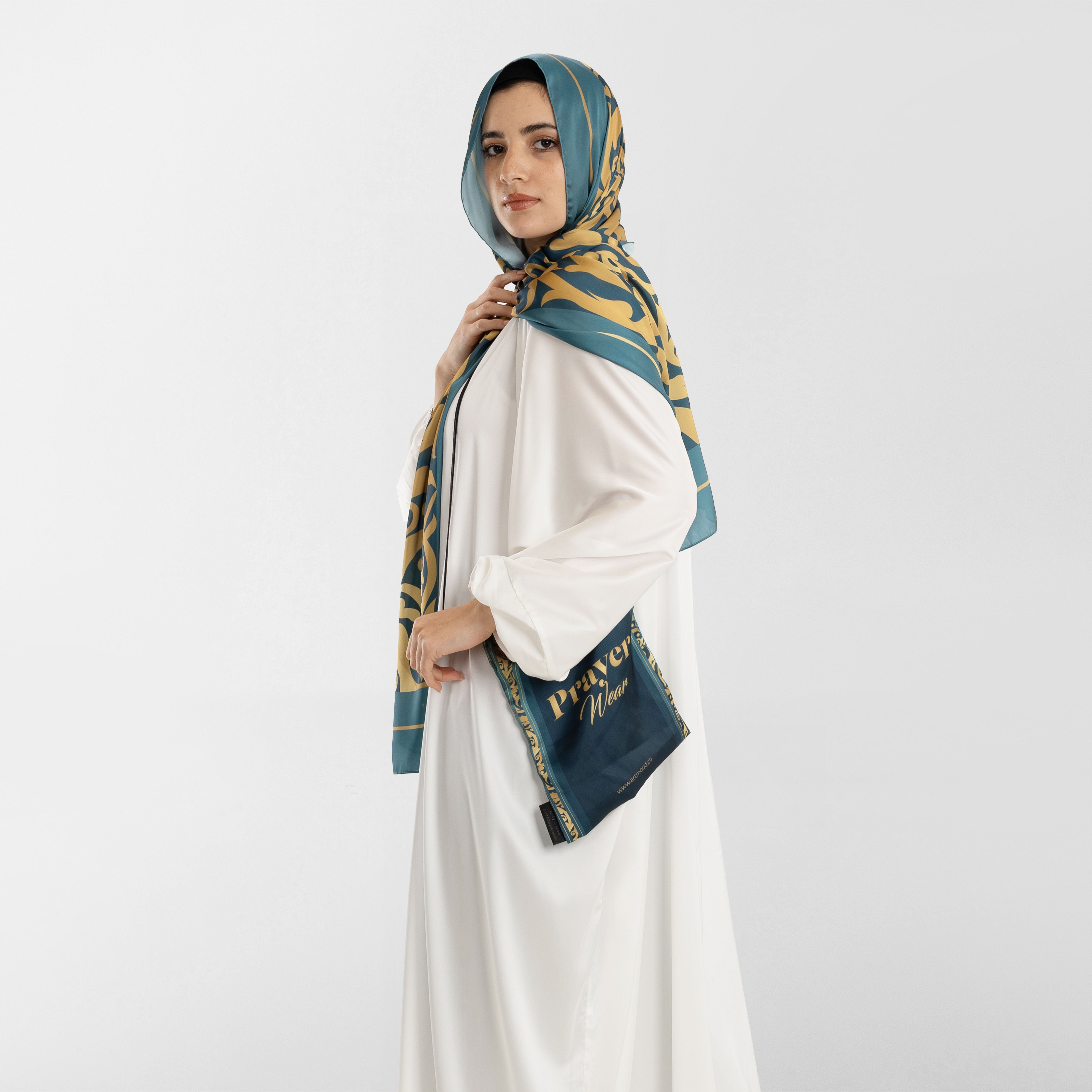 Prayer Wear - Isdal AL-HEDAYA TEAL & GOLD