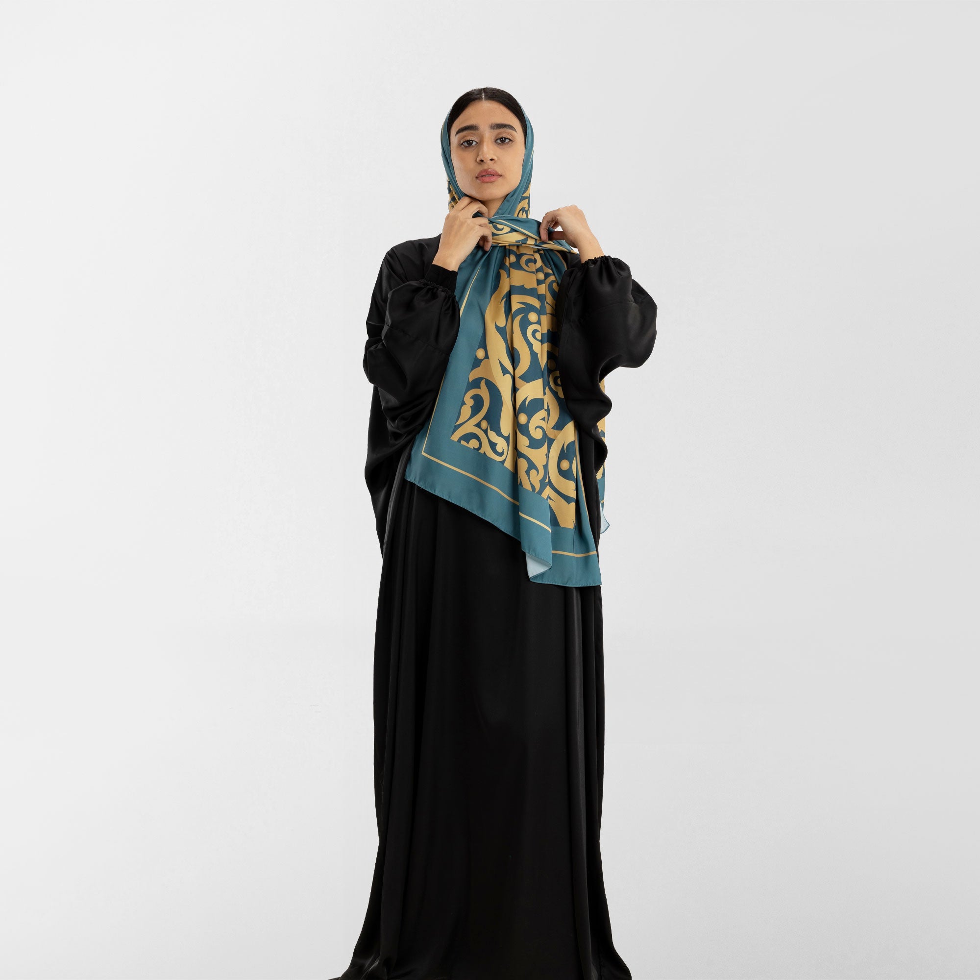 Prayer Wear - Isdal AL-HEDAYA TEAL & GOLD