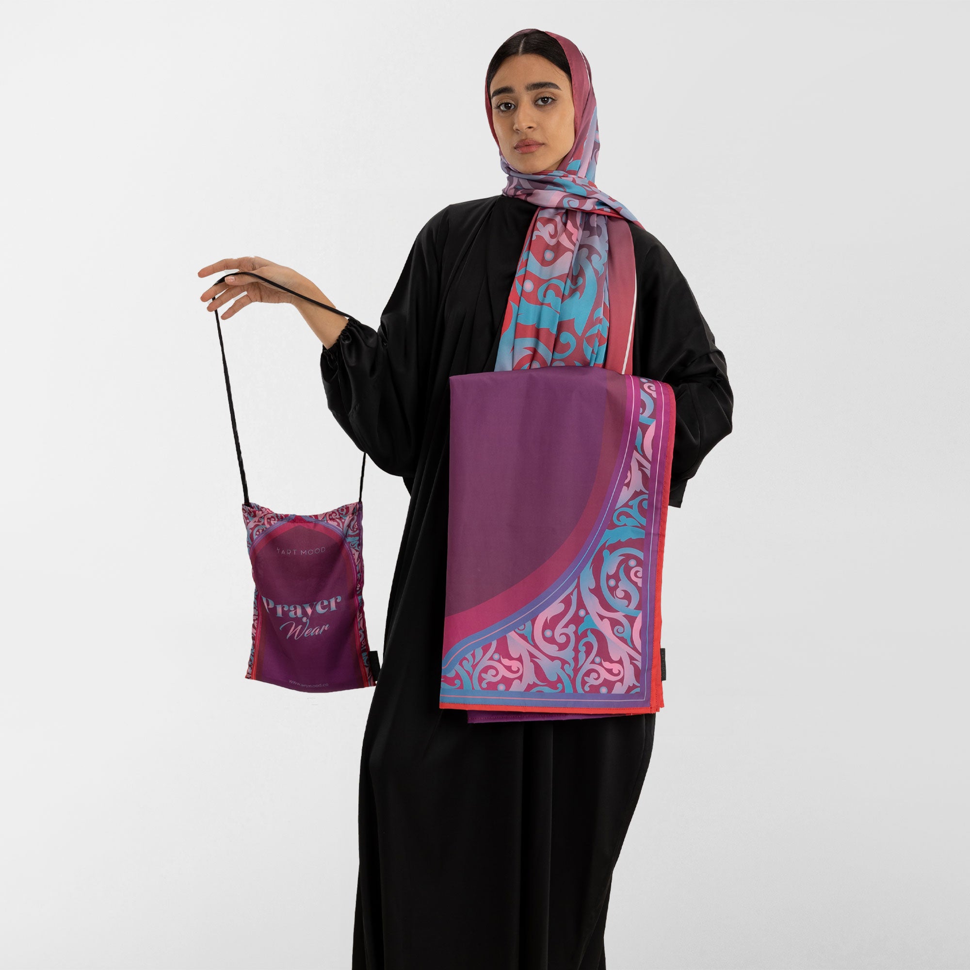 Prayer Wear - Isdal AL-HEDAYA FUCHSIA & TURQUOISE