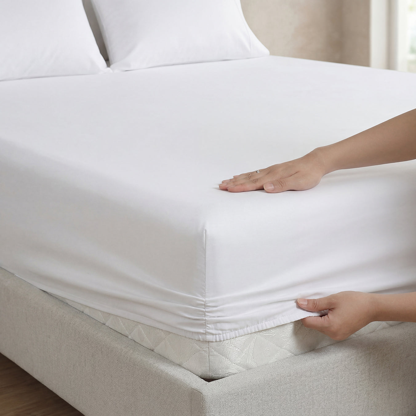 HOTEL BED SHEETS & PILLOW CASE SET - ESSENTIAL SETS - 100% COTTON LUXURY SATEEN - 400 TC