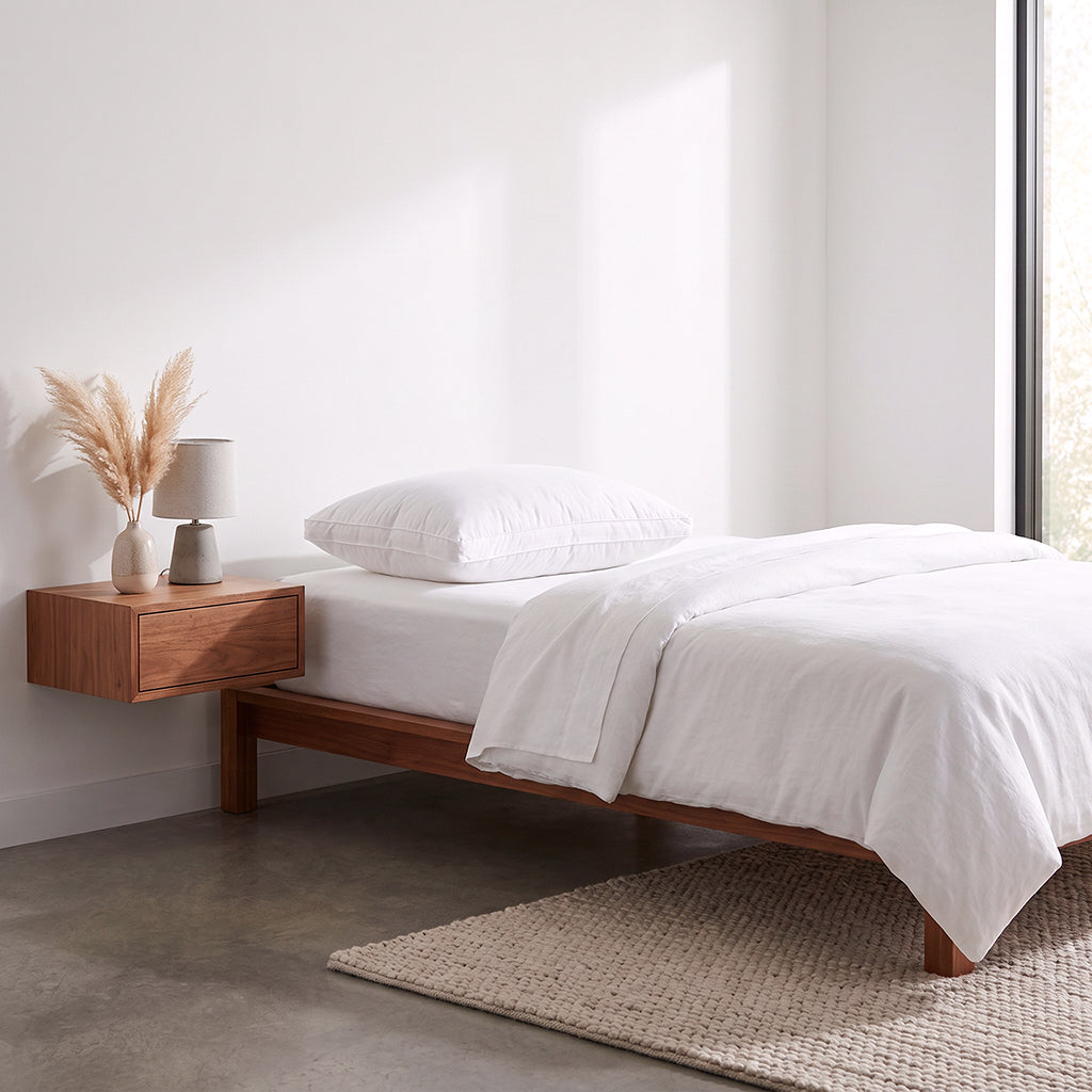 Hotel Feather-Like Filling Microfiber Pillow - Cotton Cover