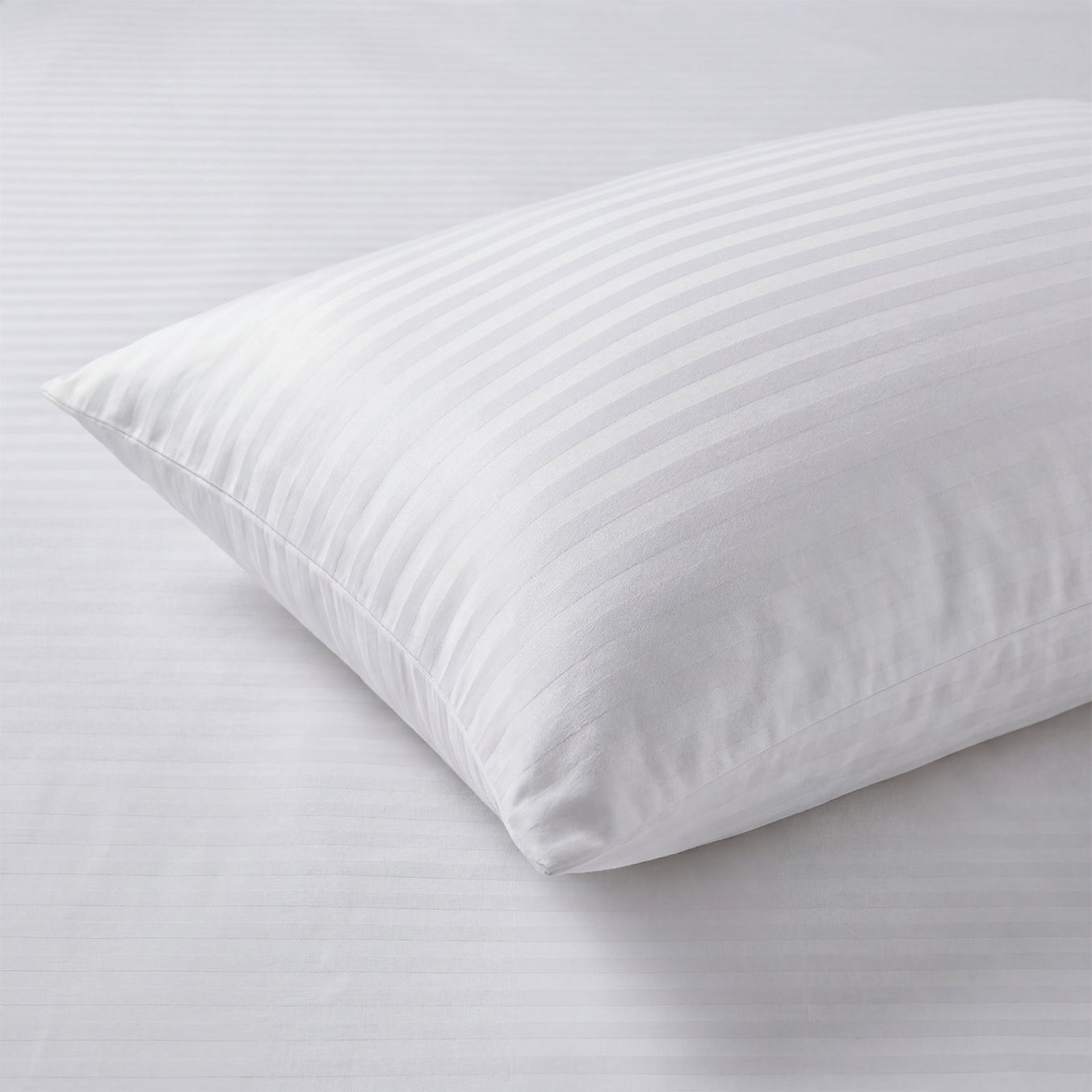 HOTEL BED SHEETS & PILLOW CASE SET - ESSENTIAL SETS - 100% COTTON PREMIUM STRIPED SATEEN - 300 TC