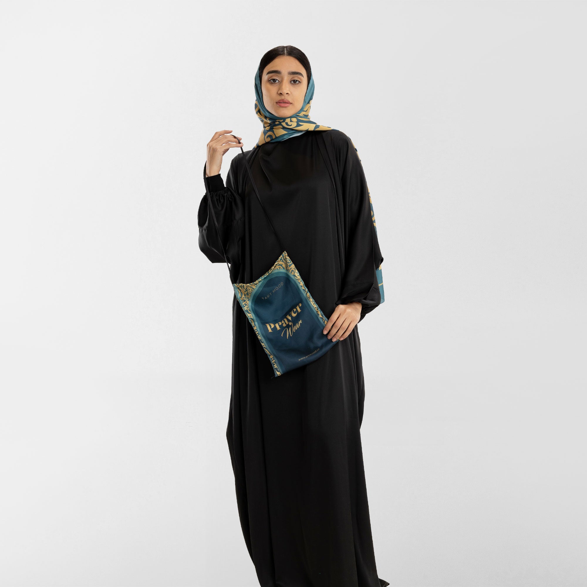 Prayer Wear - Isdal AL-HEDAYA TEAL & GOLD