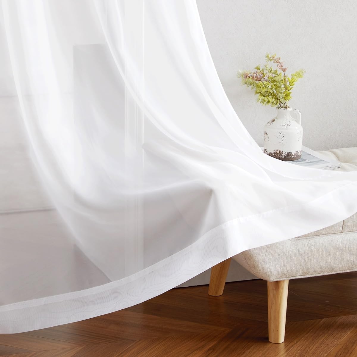 Premium Voile Curtain - Off White