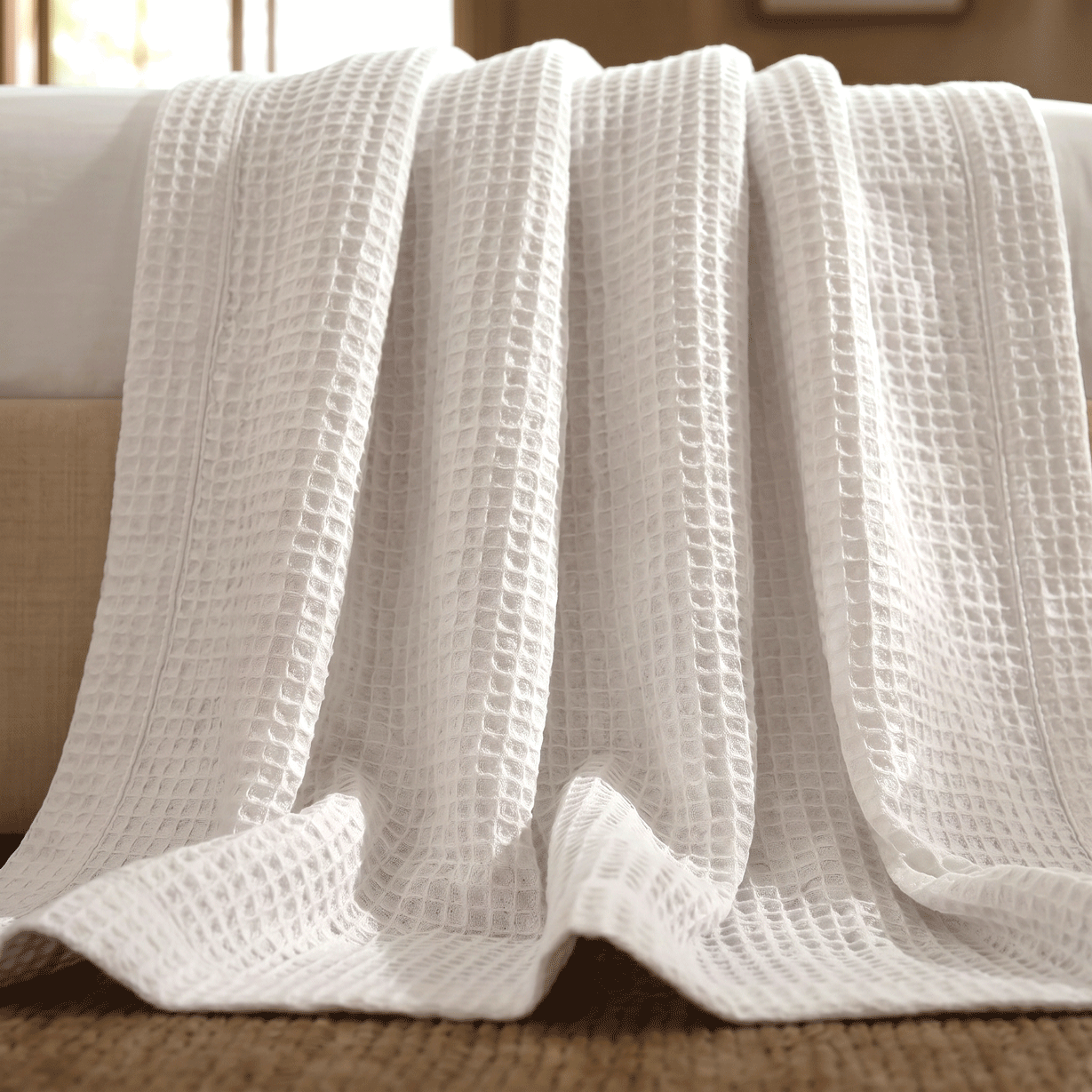 Coverlet - Waffle Weave 100% Cotton