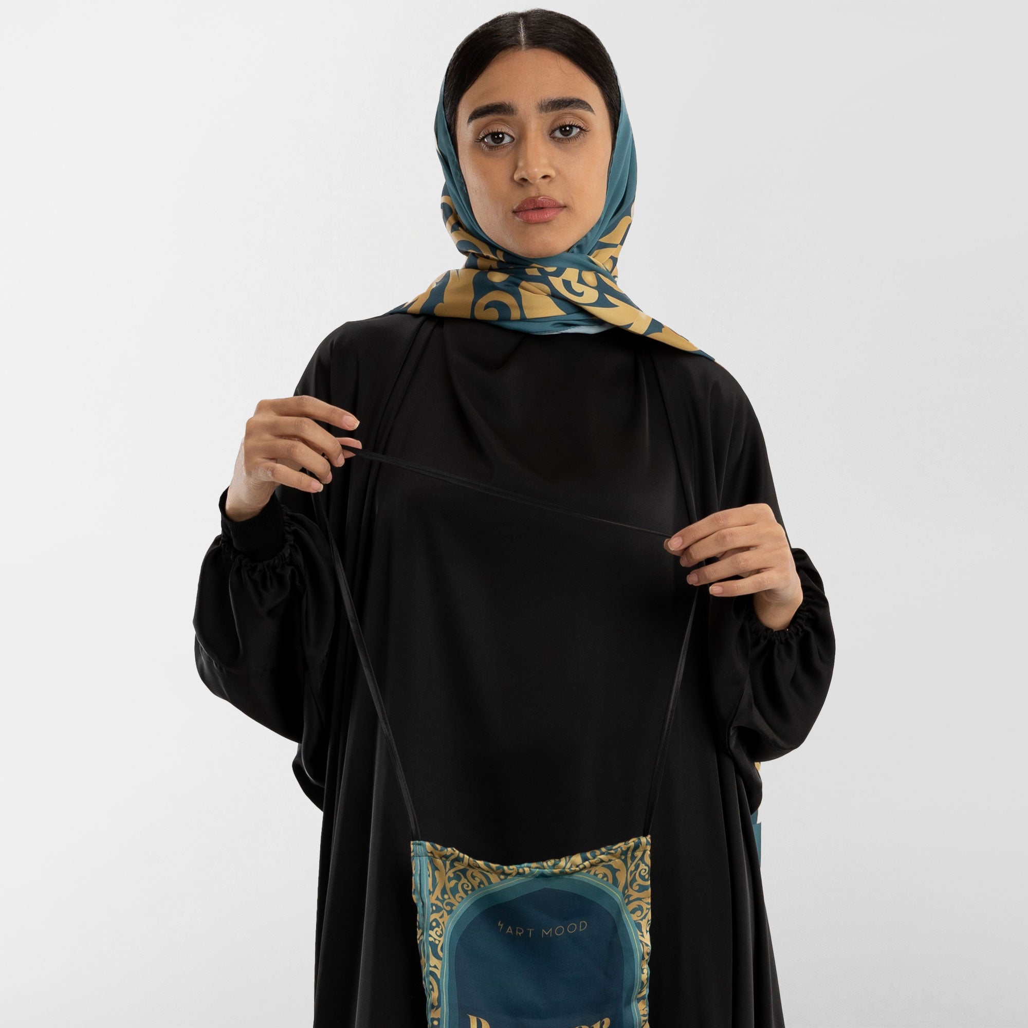 Prayer Wear - Isdal AL-HEDAYA TEAL & GOLD