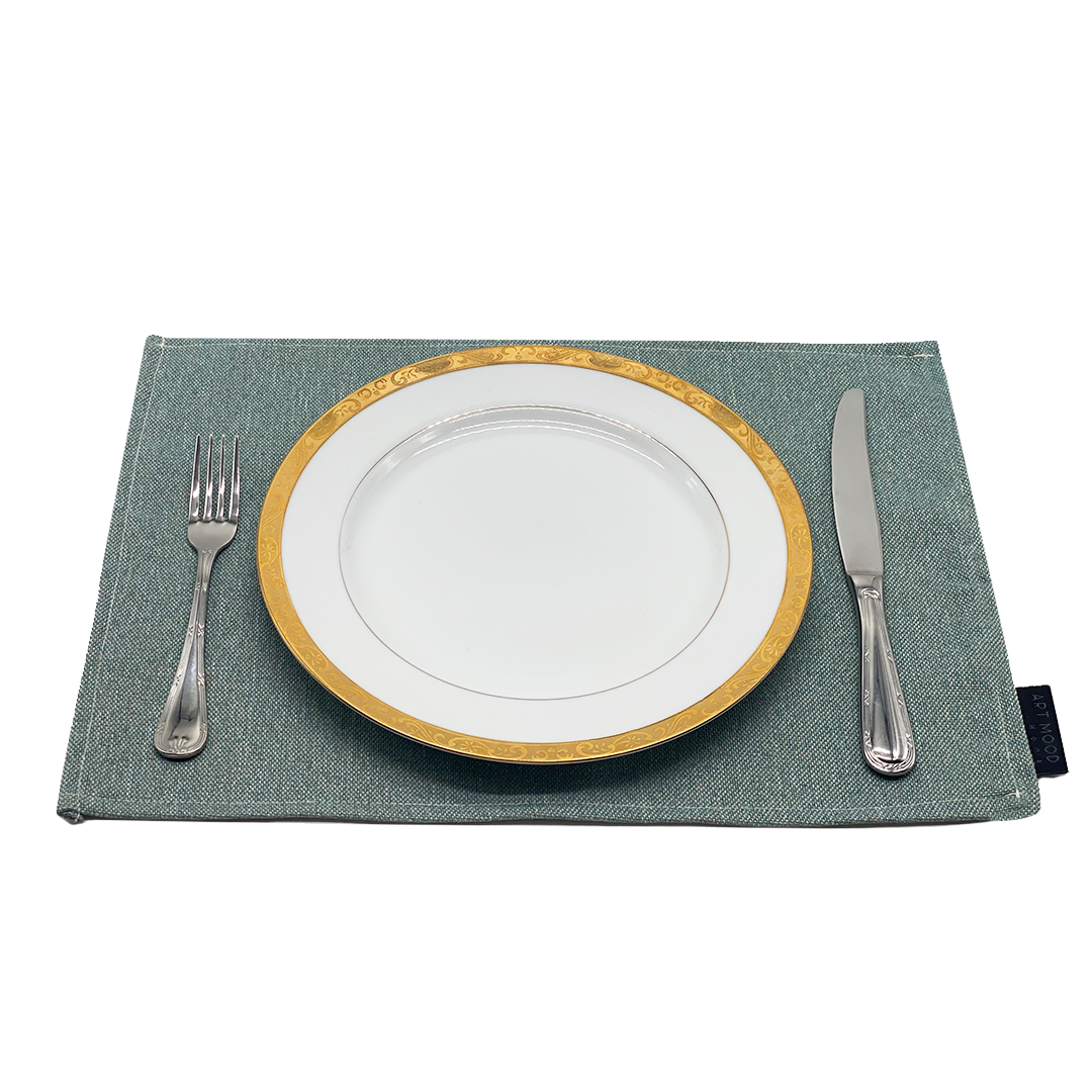 Linen Placemats & Runner Set - Mint Green