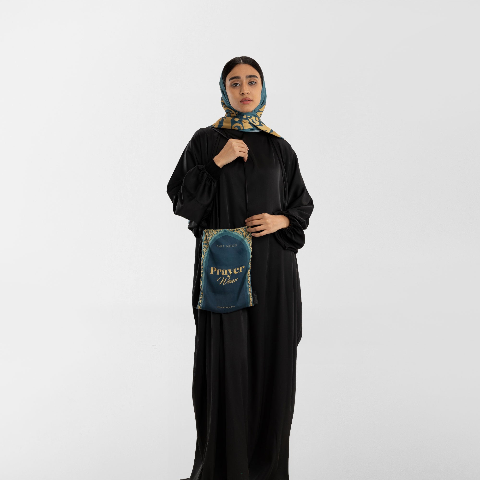 Prayer Wear - Isdal AL-HEDAYA TEAL & GOLD