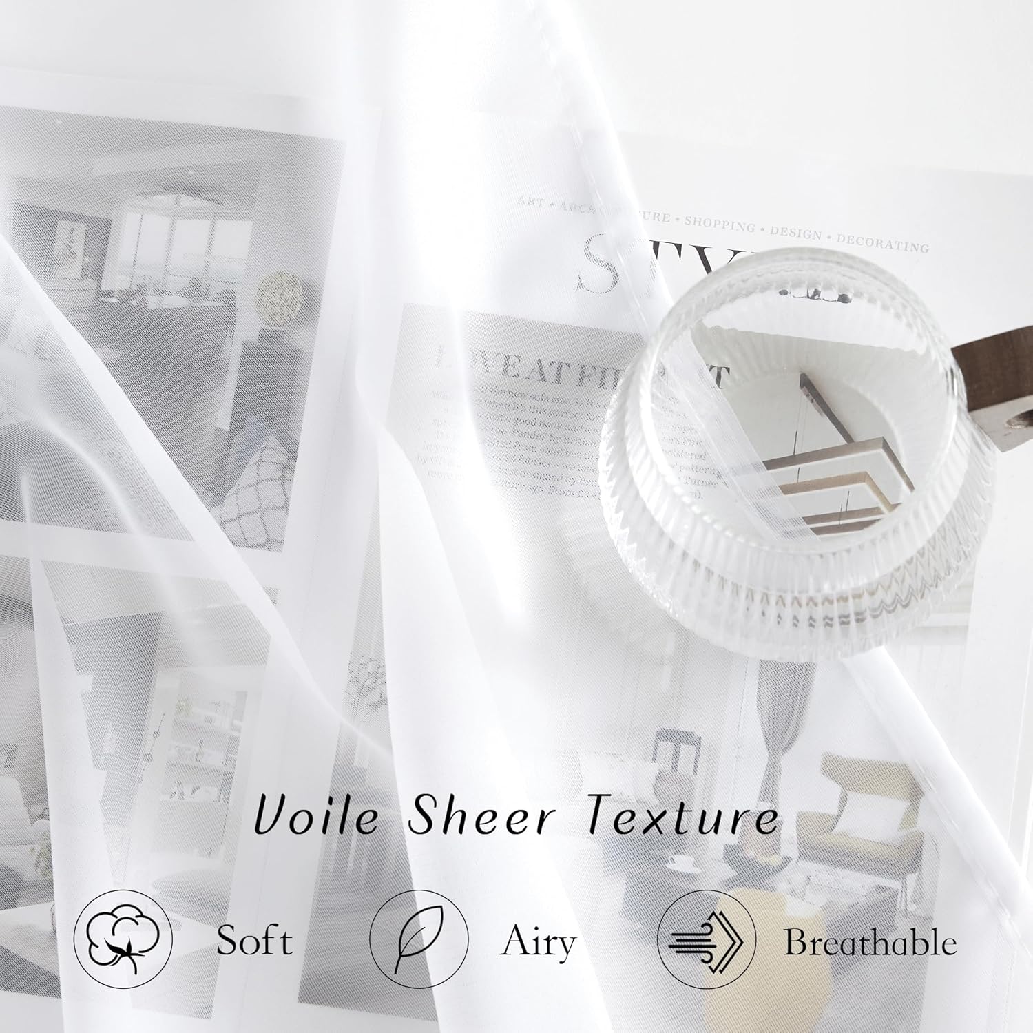 Premium Voile Curtain - Off White