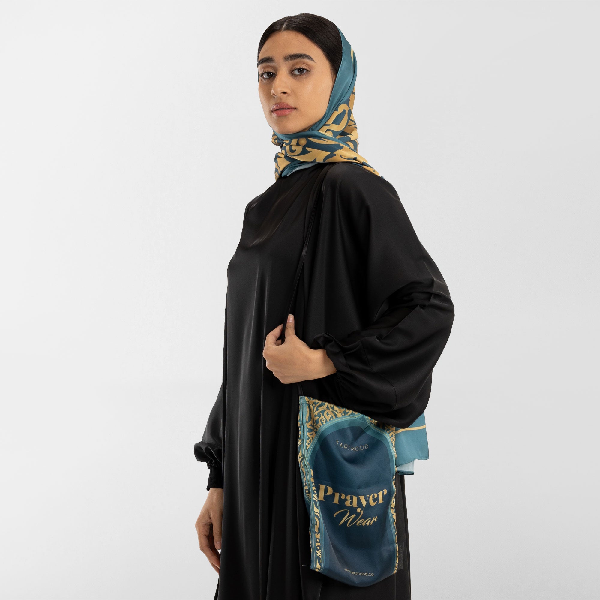 Prayer Wear - Isdal AL-HEDAYA TEAL & GOLD