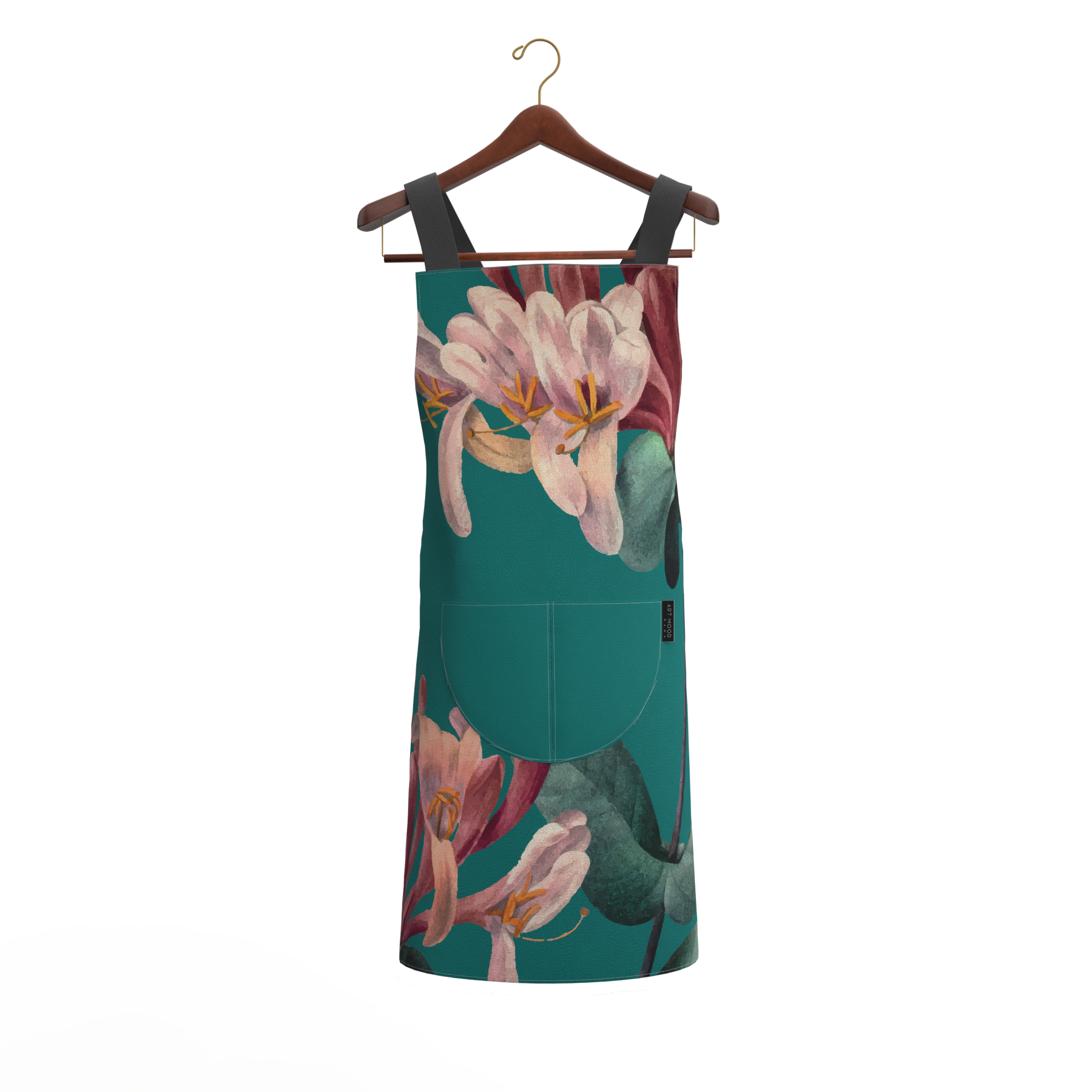 Teal Roses Apron