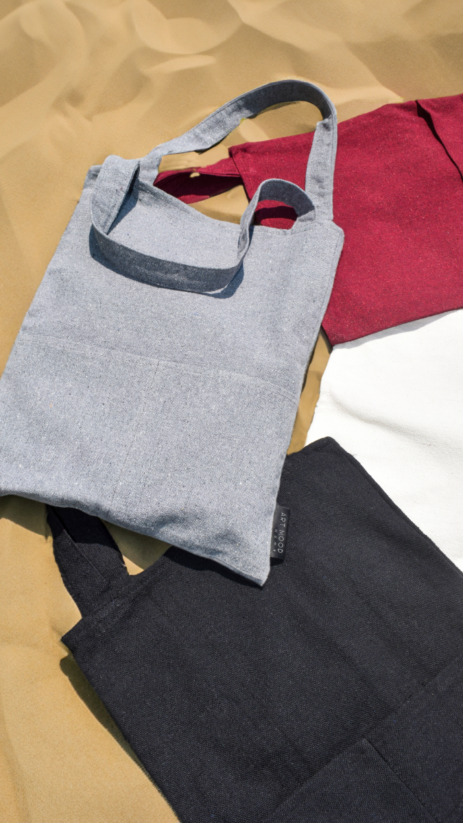 Sac fourre-tout en coton - Gris